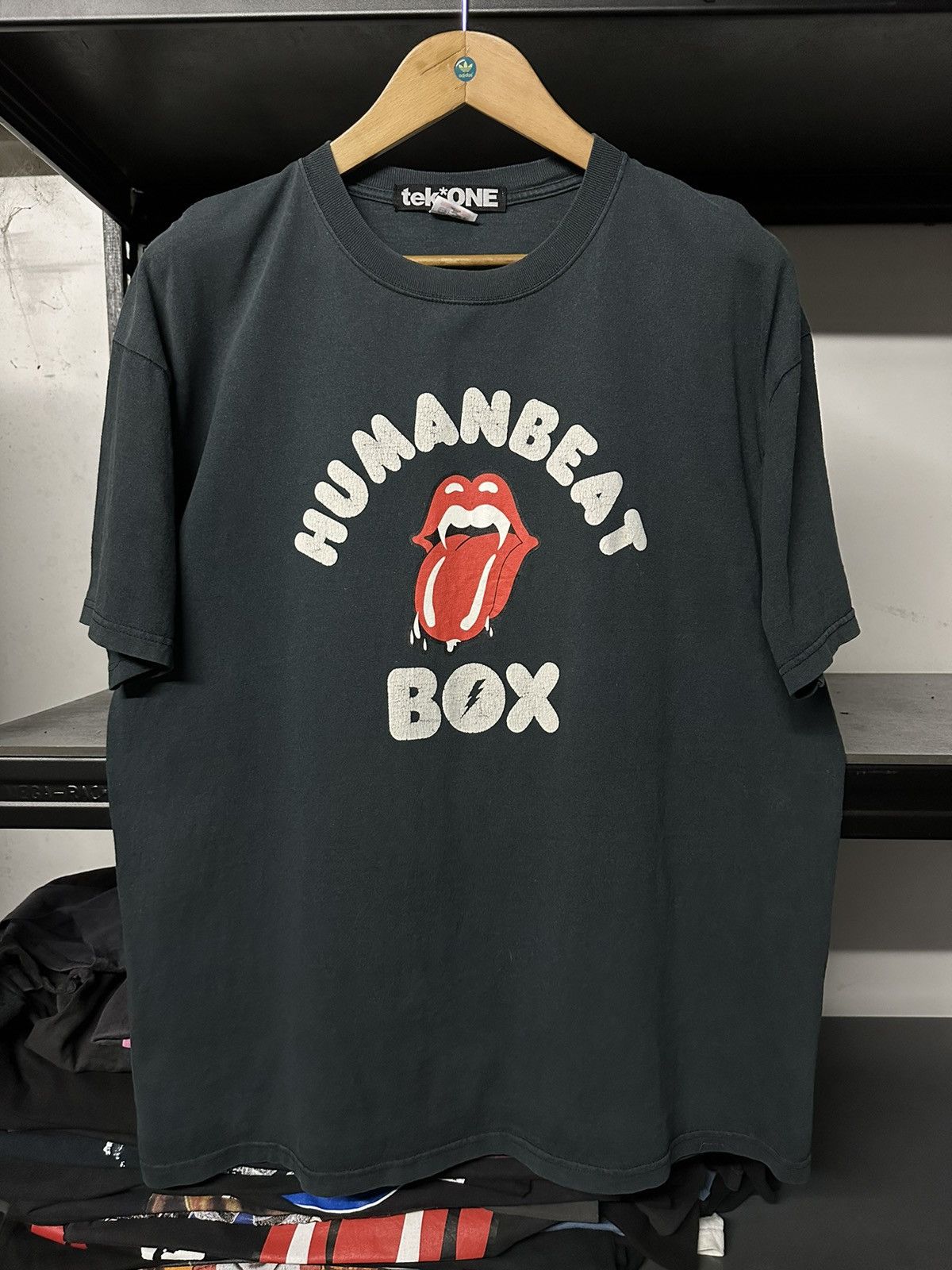 Japanese Brand × The Rolling Stones × Vintage Vintage Humanbeat Rolling Stones Box Tek One Faded Tee Size US L / EU 52-54 / 3 - 1 Thumbnail