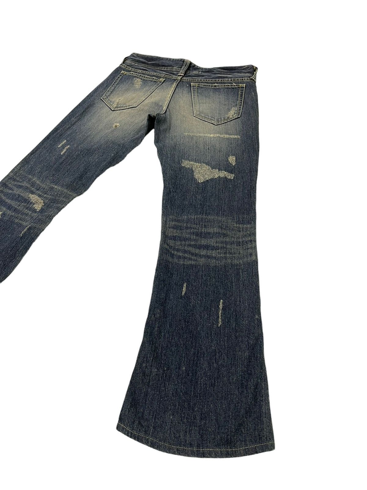 Japanese Brand Flare Jeans Vanquish Japan Distress Denim Boot Cut 12🟦 Size US 29 - 14 Thumbnail