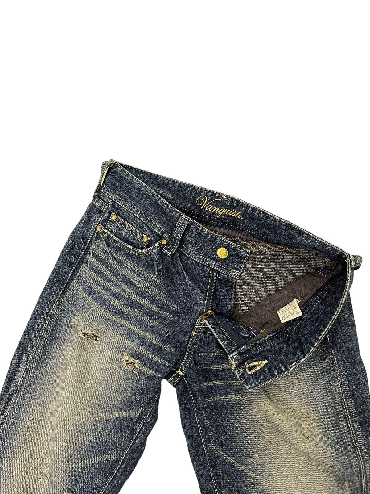 Japanese Brand Flare Jeans Vanquish Japan Distress Denim Boot Cut 12🟦 Size US 29 - 11 Thumbnail