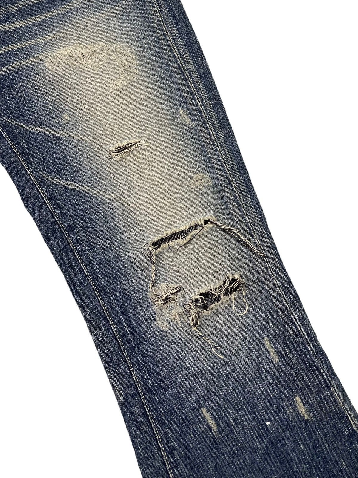 Japanese Brand Flare Jeans Vanquish Japan Distress Denim Boot Cut 12🟦 Size US 29 - 7 Thumbnail