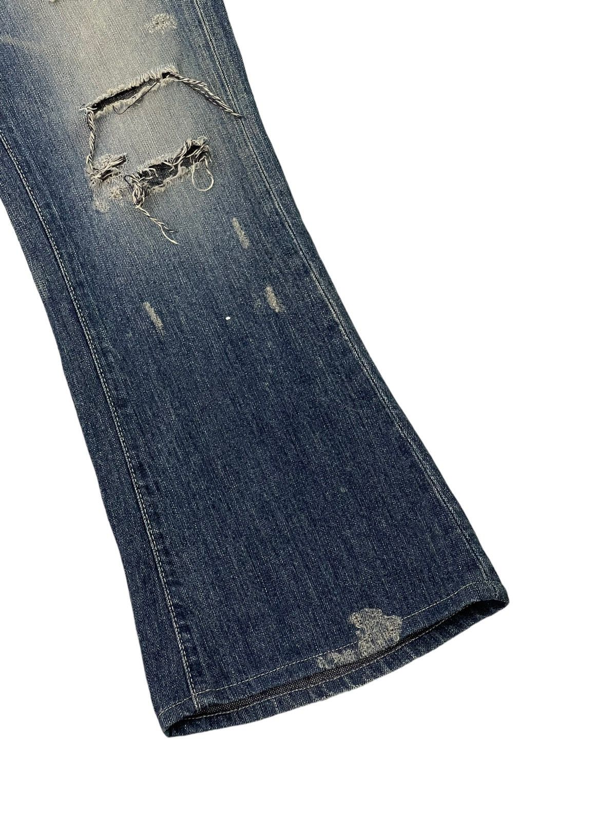 Japanese Brand Flare Jeans Vanquish Japan Distress Denim Boot Cut 12🟦 Size US 29 - 4 Thumbnail