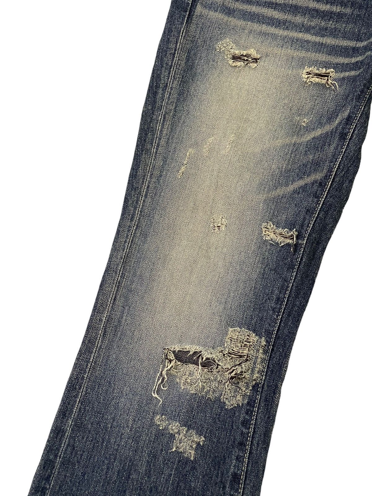 Japanese Brand Flare Jeans Vanquish Japan Distress Denim Boot Cut 12🟦 Size US 29 - 6 Thumbnail