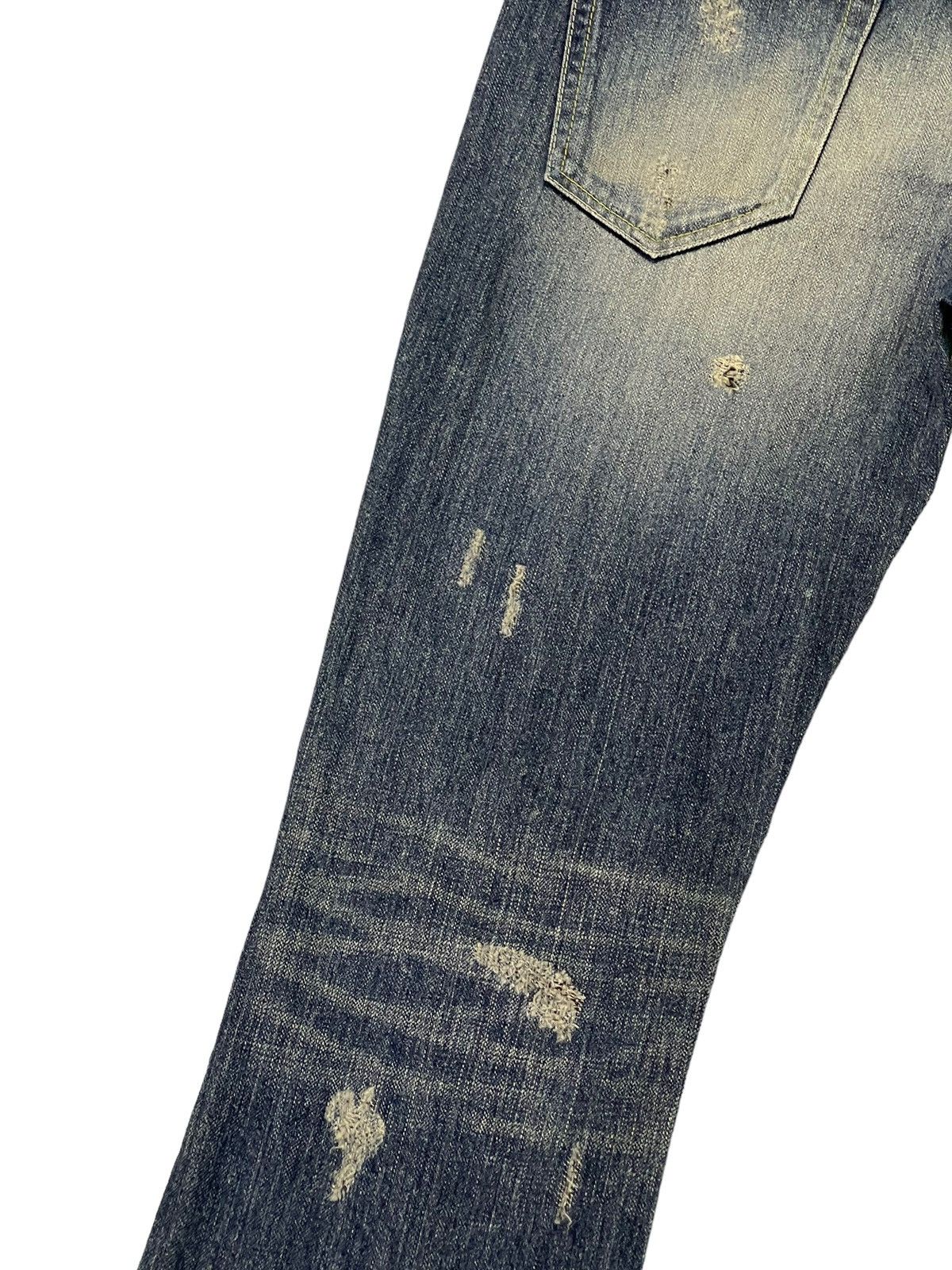 Japanese Brand Flare Jeans Vanquish Japan Distress Denim Boot Cut 12🟦 Size US 29 - 17 Thumbnail