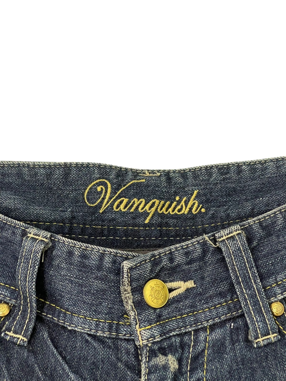 Japanese Brand Flare Jeans Vanquish Japan Distress Denim Boot Cut 12🟦 Size US 29 - 10 Thumbnail