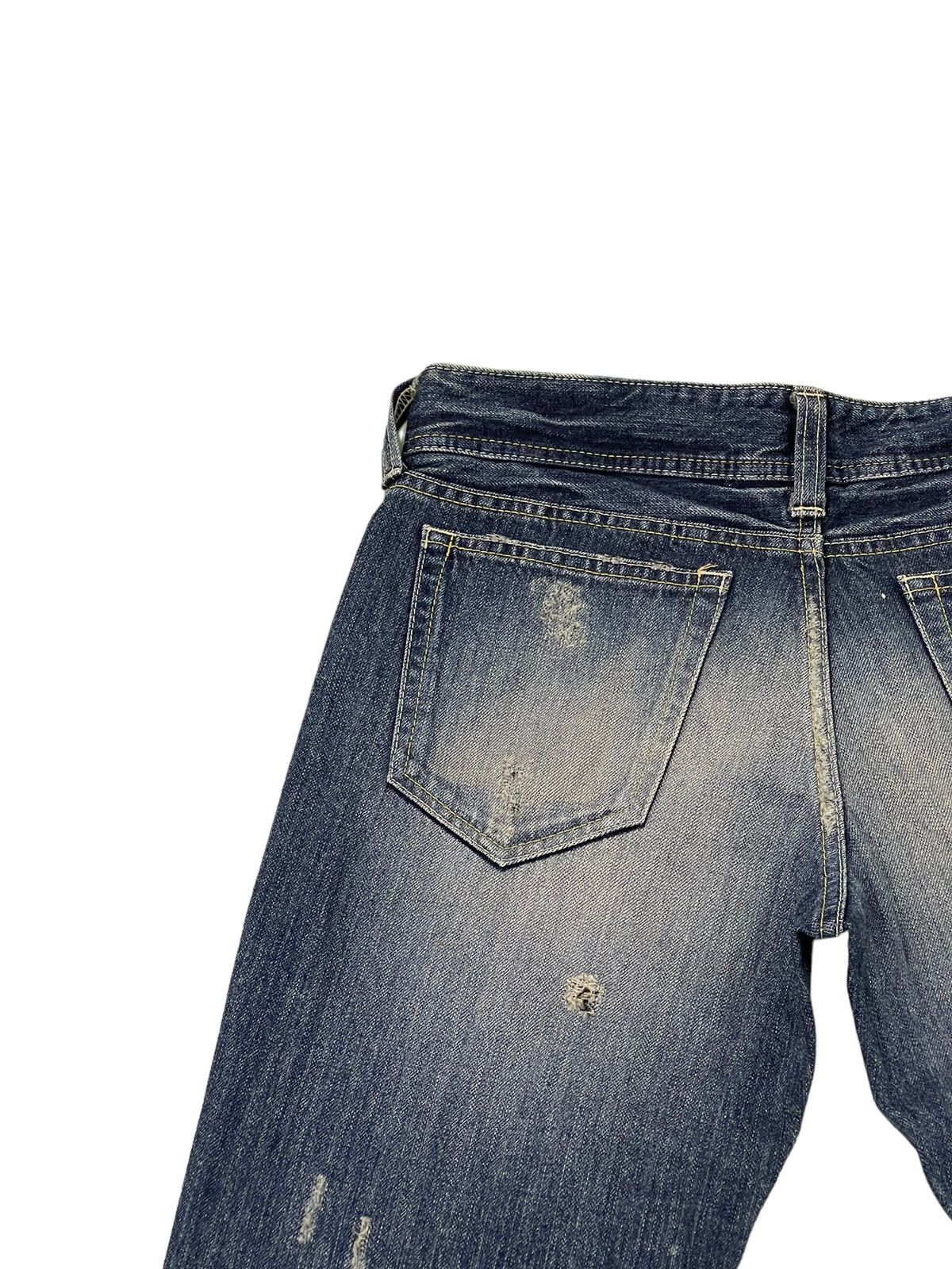 Japanese Brand Flare Jeans Vanquish Japan Distress Denim Boot Cut 12🟦 Size US 29 - 19 Thumbnail