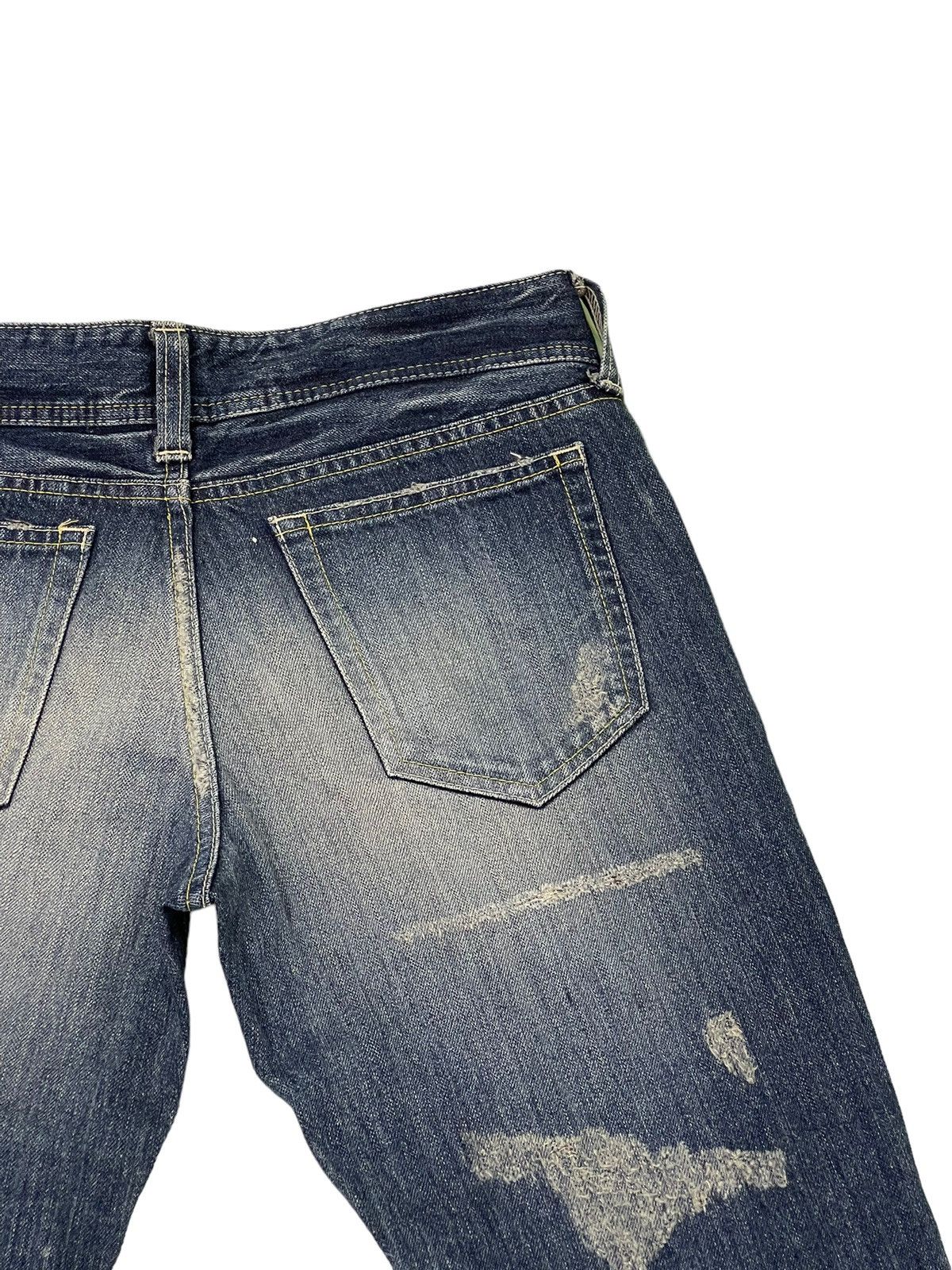 Japanese Brand Flare Jeans Vanquish Japan Distress Denim Boot Cut 12🟦 Size US 29 - 20 Thumbnail
