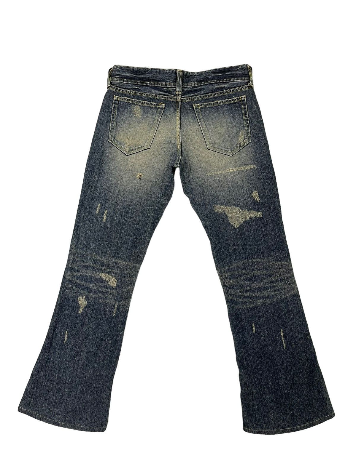 Japanese Brand Flare Jeans Vanquish Japan Distress Denim Boot Cut 12🟦 Size US 29 - 12 Thumbnail