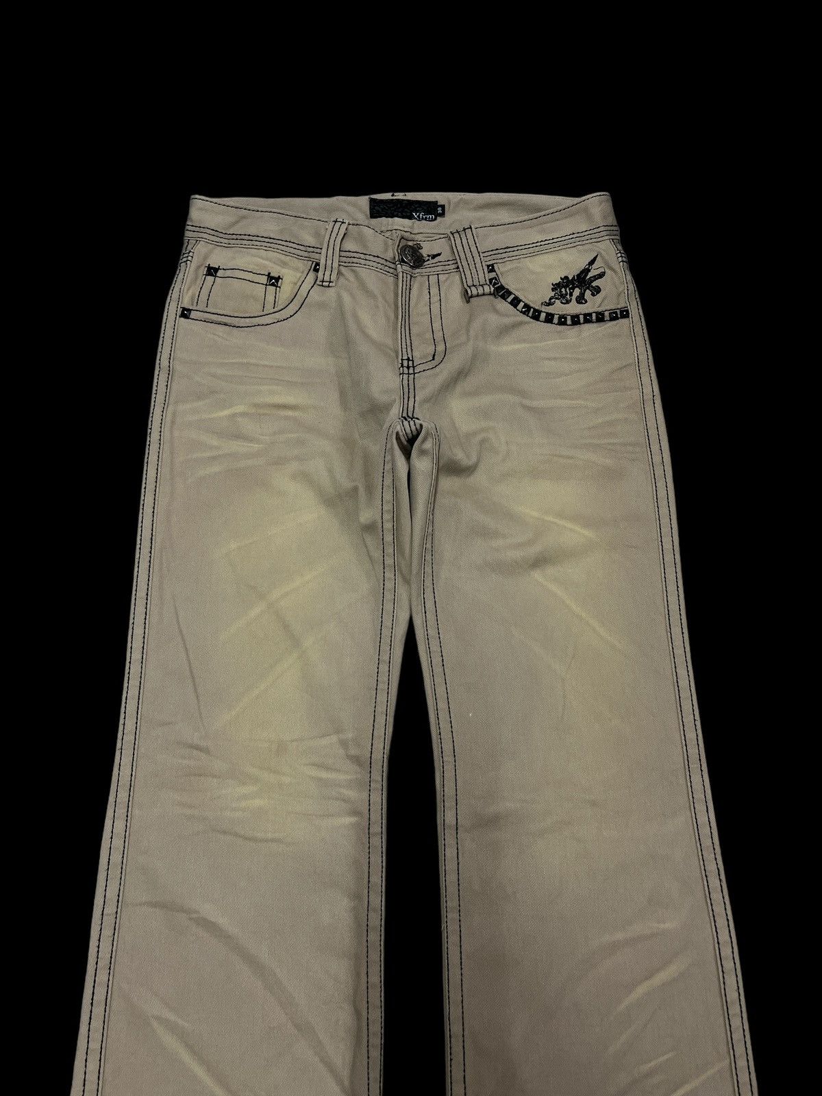Japanese Brand × Vintage FLARED💥XFIRM DISTRESSED DENIM PANT Size US 30 / EU 46 - 3 Thumbnail
