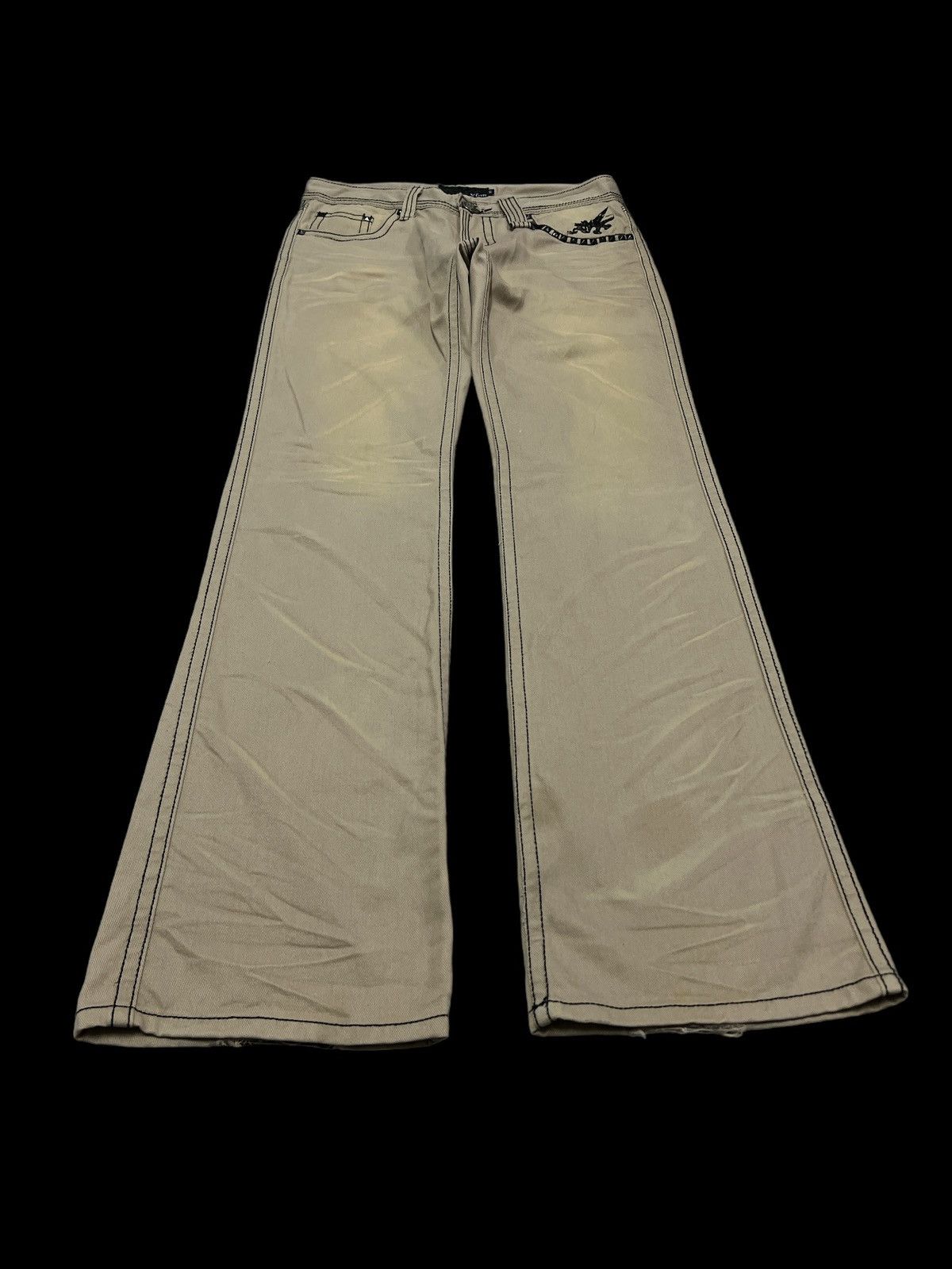 Japanese Brand × Vintage FLARED💥XFIRM DISTRESSED DENIM PANT Size US 30 / EU 46 - 2 Thumbnail