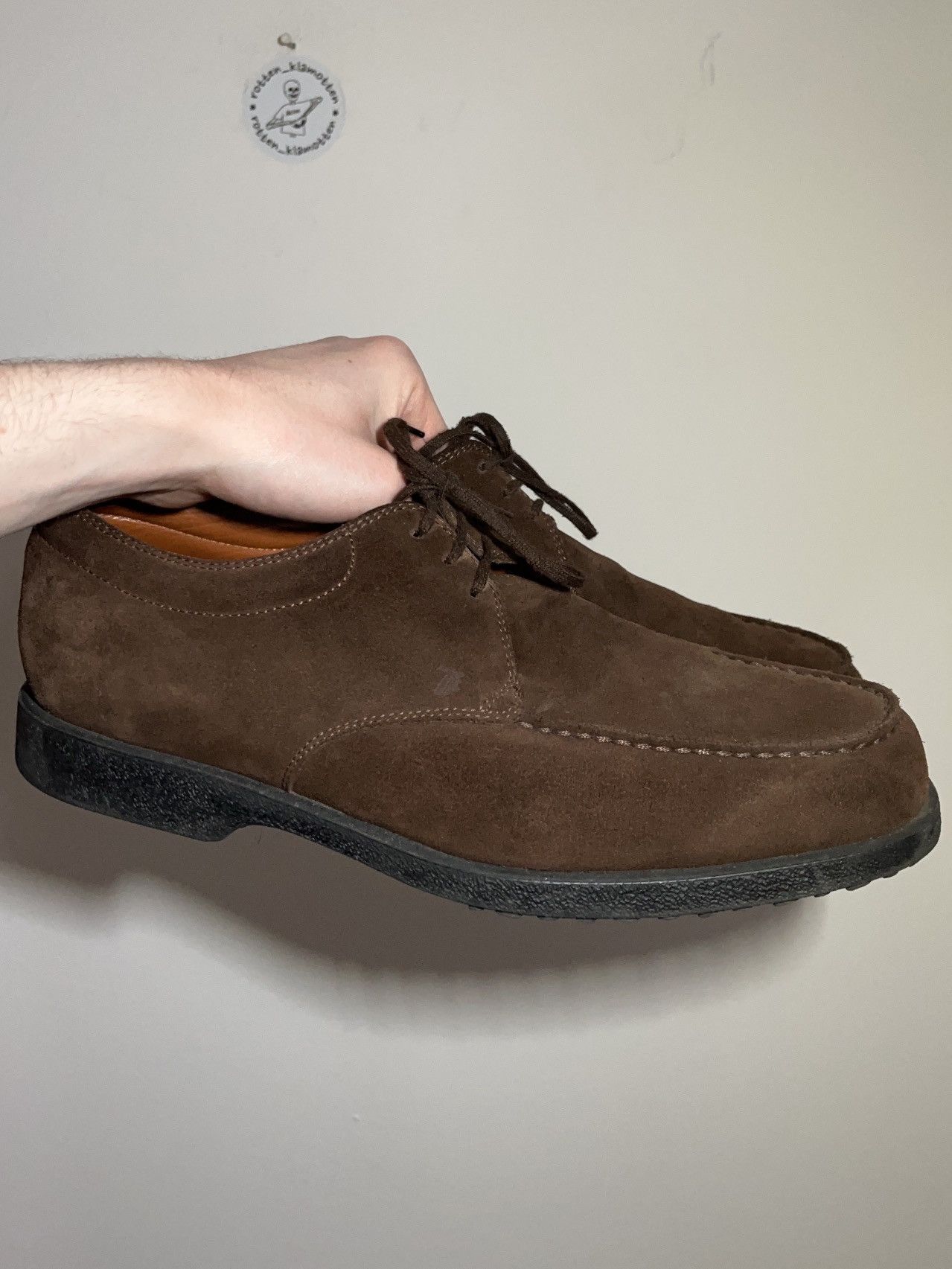 image of Designer Tod’S Brown Suede Boots Low Tops Formal Luxury High Quality, Men's (Size 11)