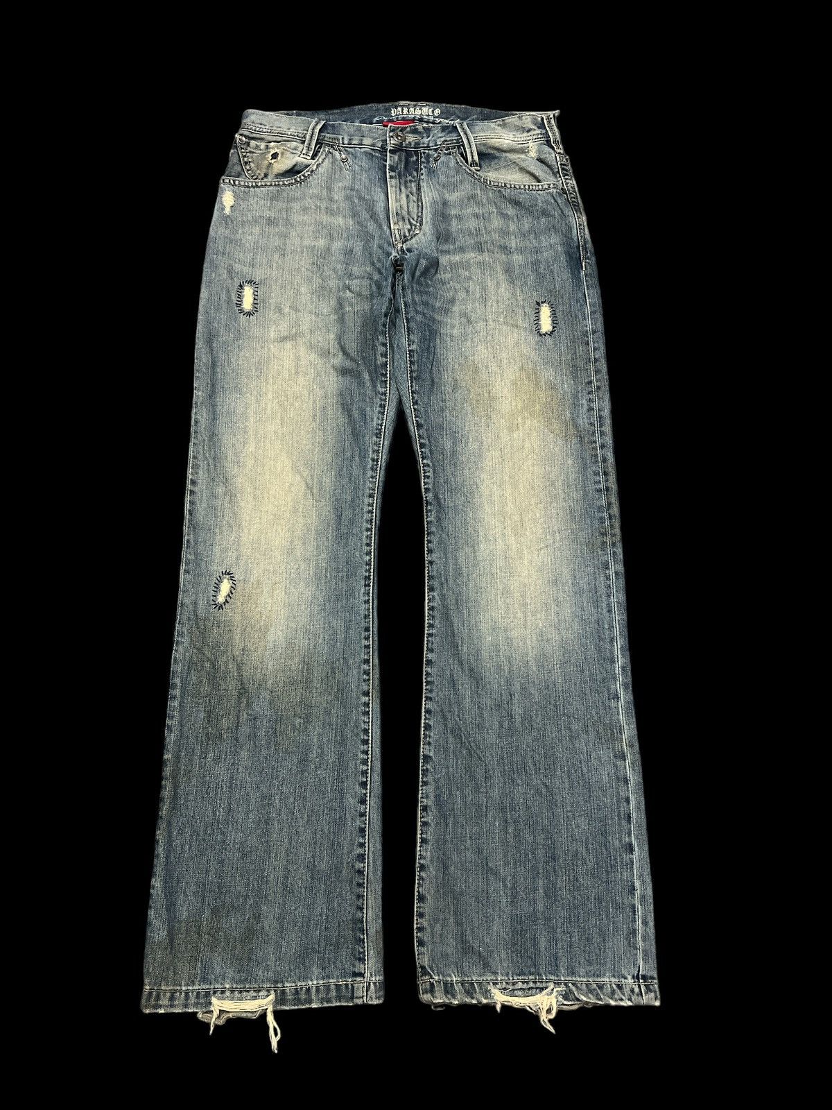 Japanese Brand FLARED🔥PARASUCO DISTRESSED DENIM PANT Size US 32 / EU 48 - 1 Thumbnail