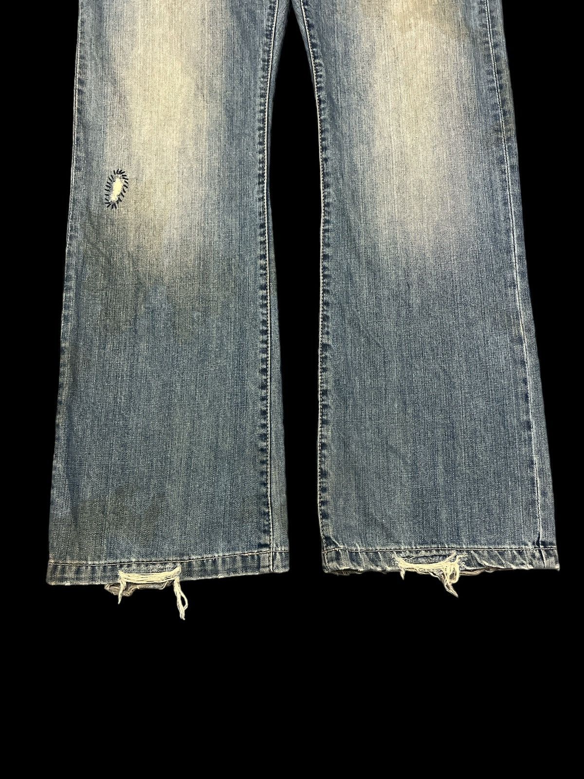 Japanese Brand FLARED🔥PARASUCO DISTRESSED DENIM PANT Size US 32 / EU 48 - 6 Thumbnail