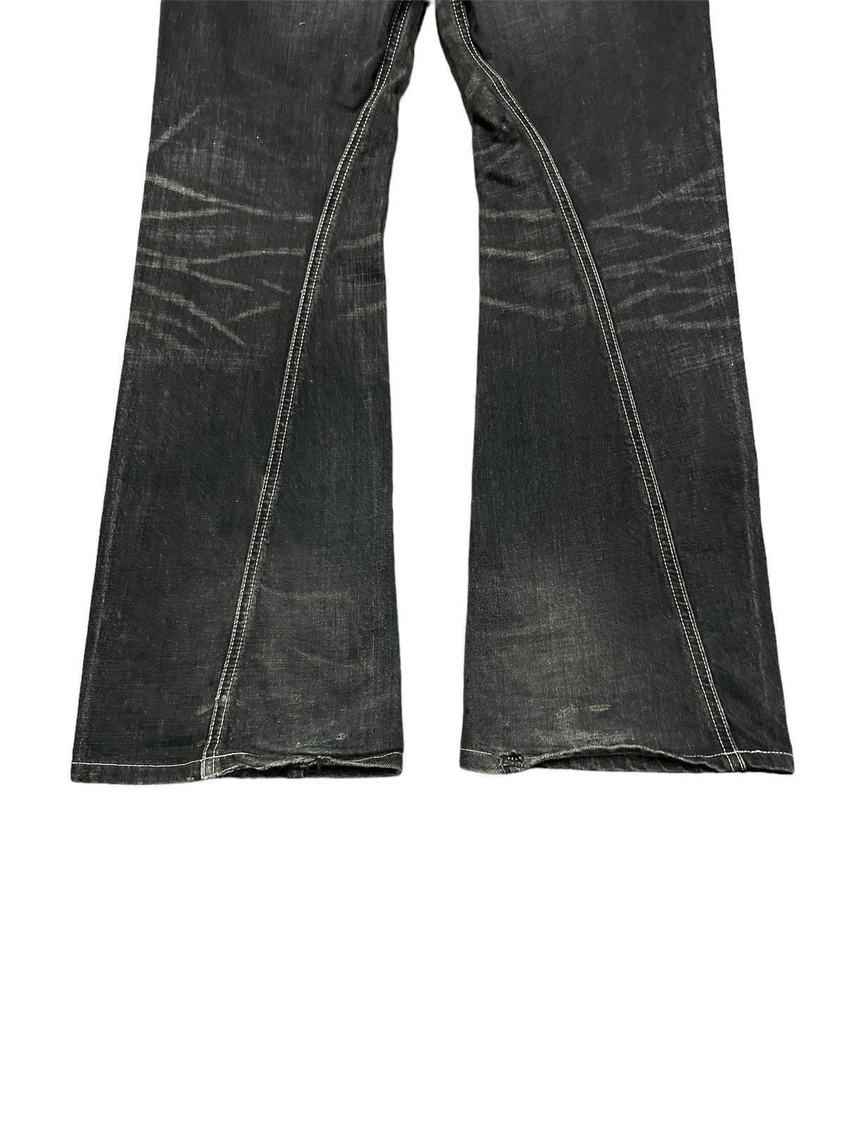 Japanese Brand FLARED🔥LEE RIDERS BLACK FADED TWIST DENIM PANT Size US 32 / EU 48 - 9 Thumbnail