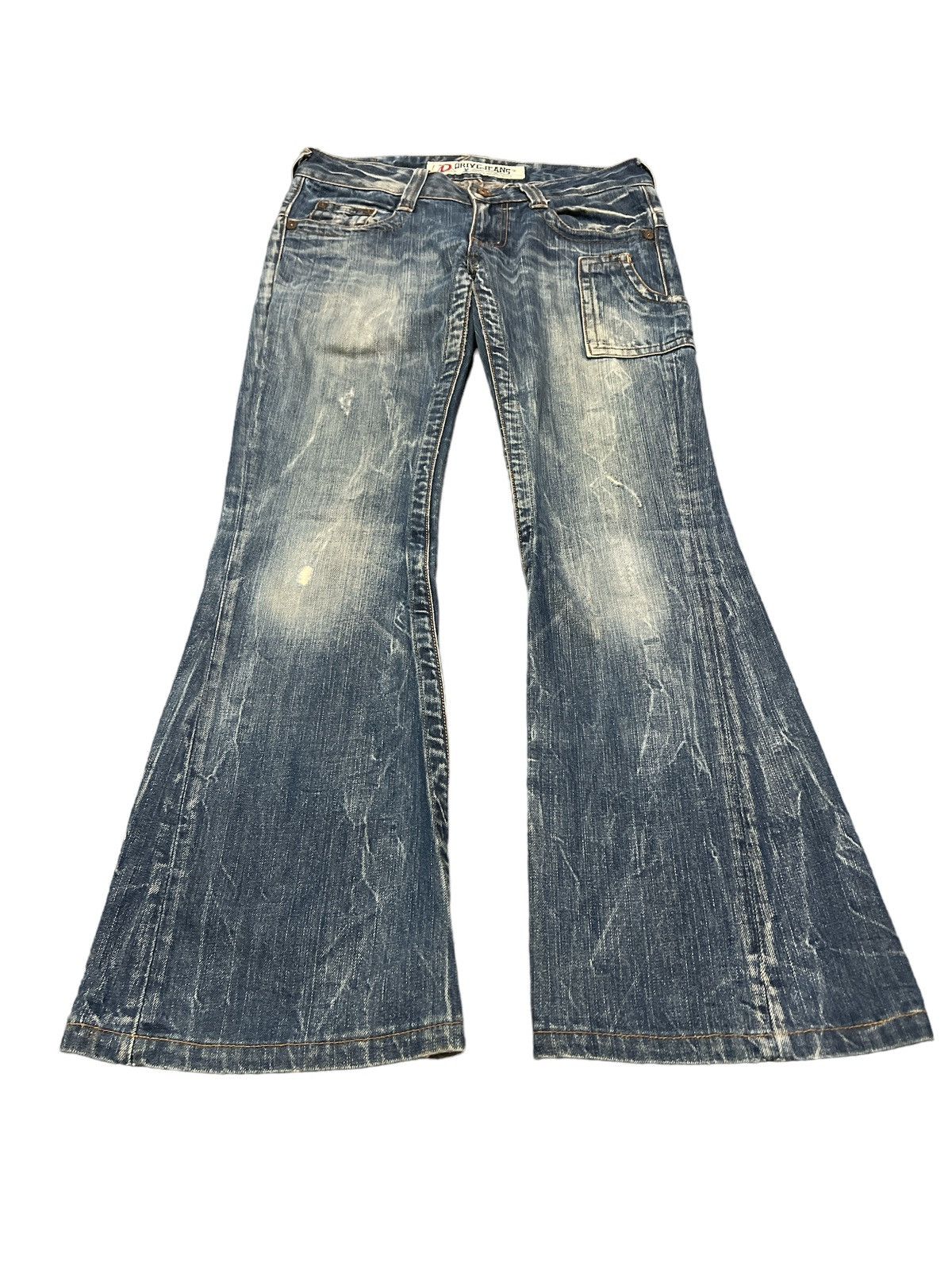 Japanese Brand FLARED🔥DRIVE JEANS DISTRESSED DENIM PANT Size US 29 - 4 Thumbnail