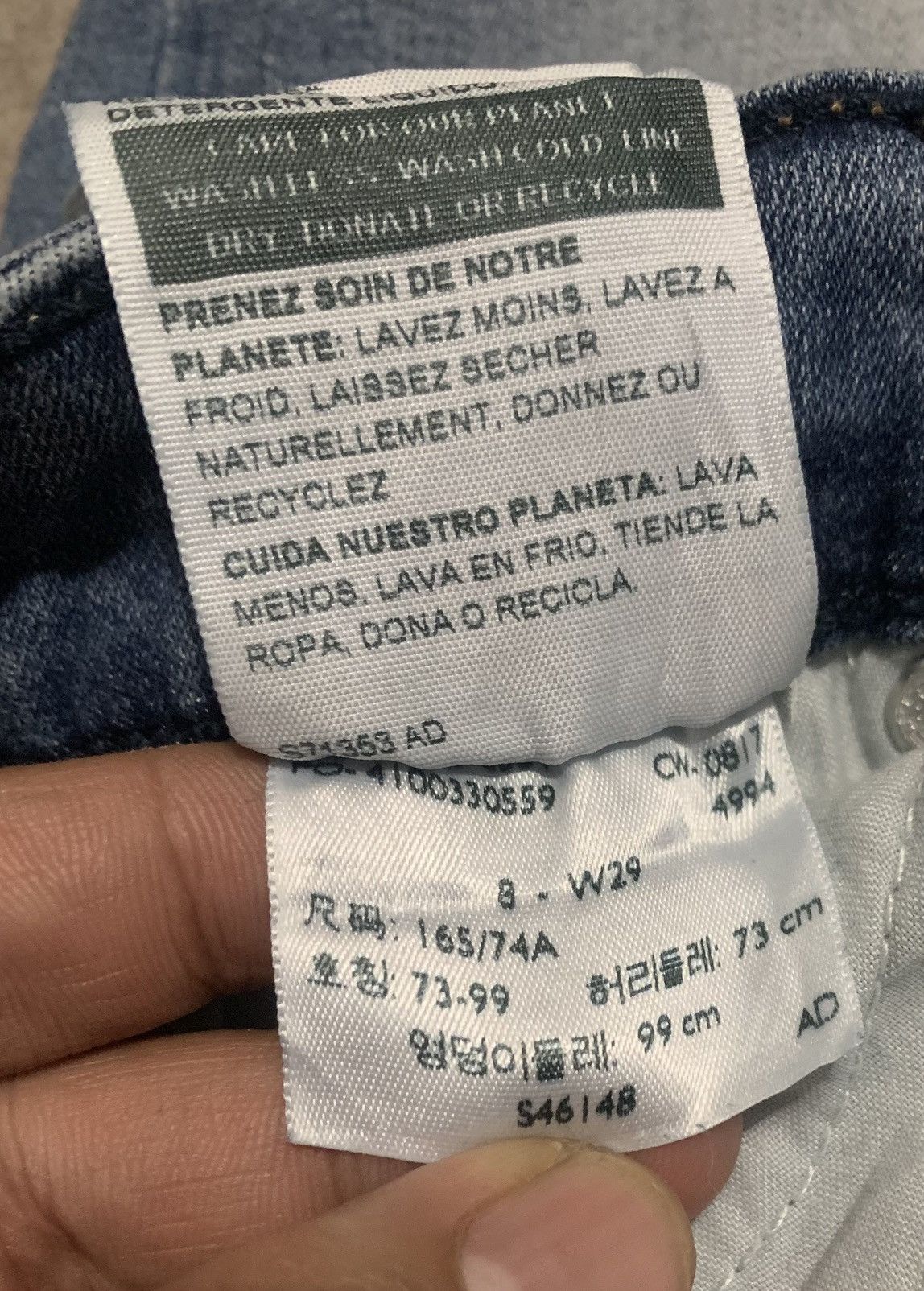 Levi's Levi’s Denizen Slim Cuffed Distressed Jeans Size 27" / US 4 / IT 40 - 6 Thumbnail