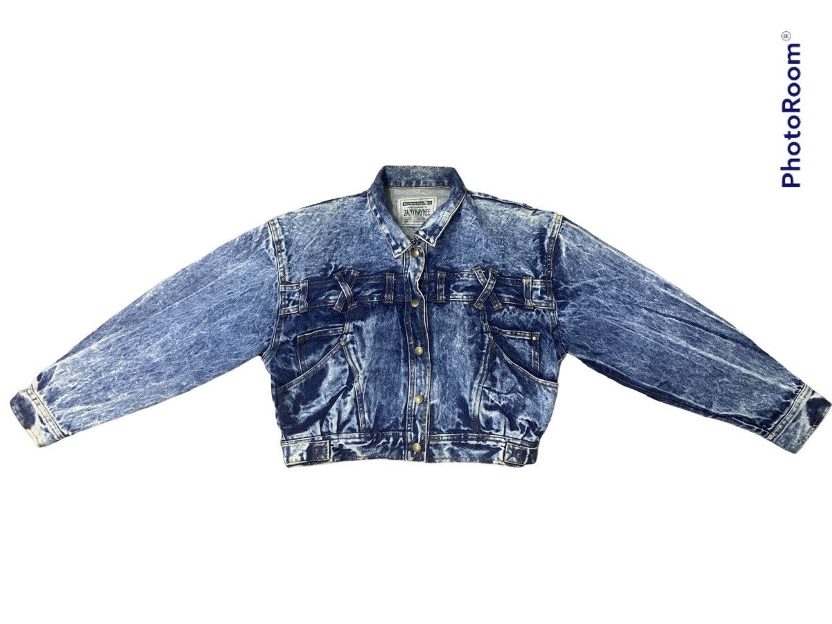 RARE ACID WASH MASC DENIM TRUCKER JACKET