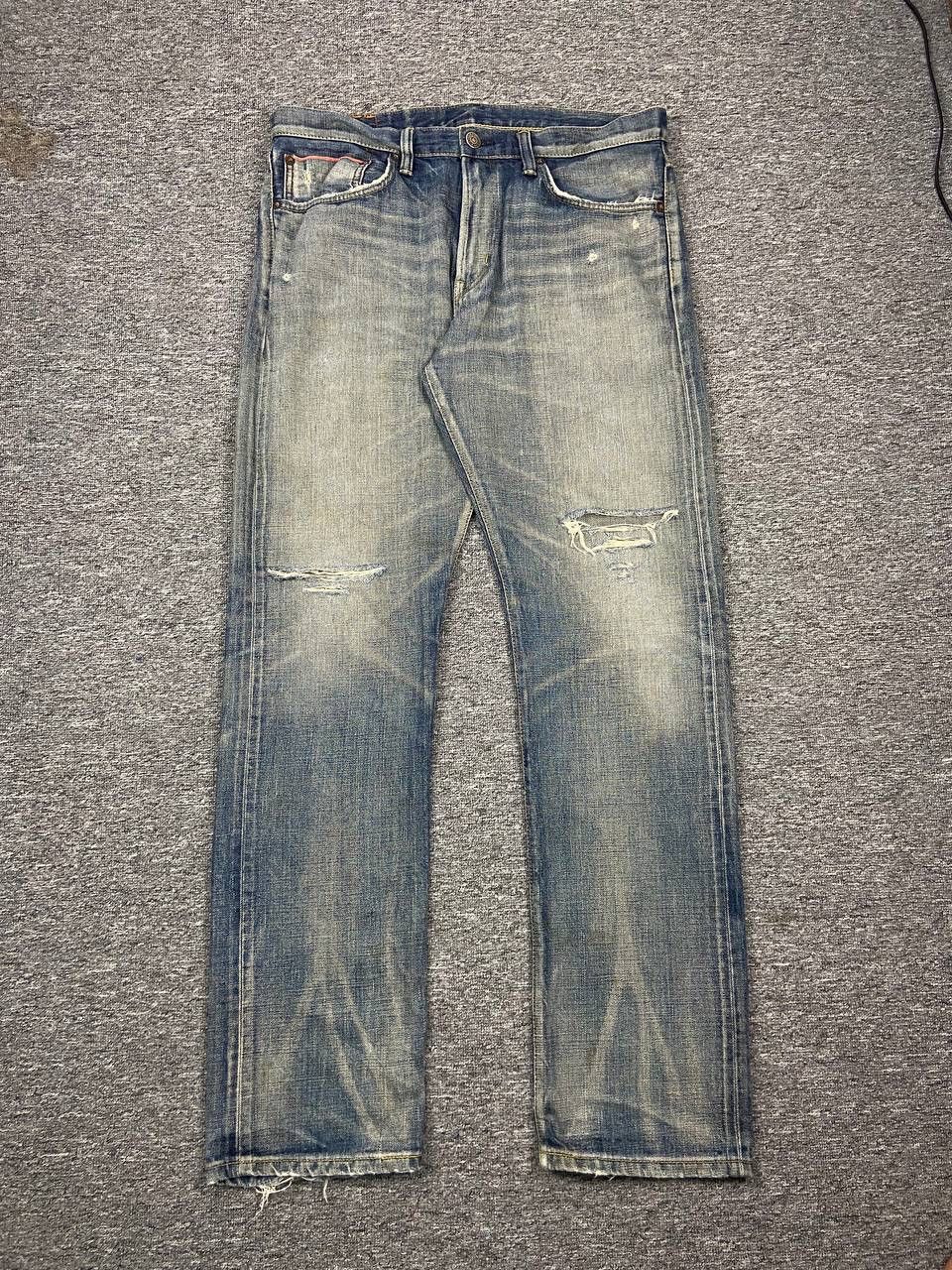 Vintage Edwin Redline Selvedge Denim Faded Wash Lightning
