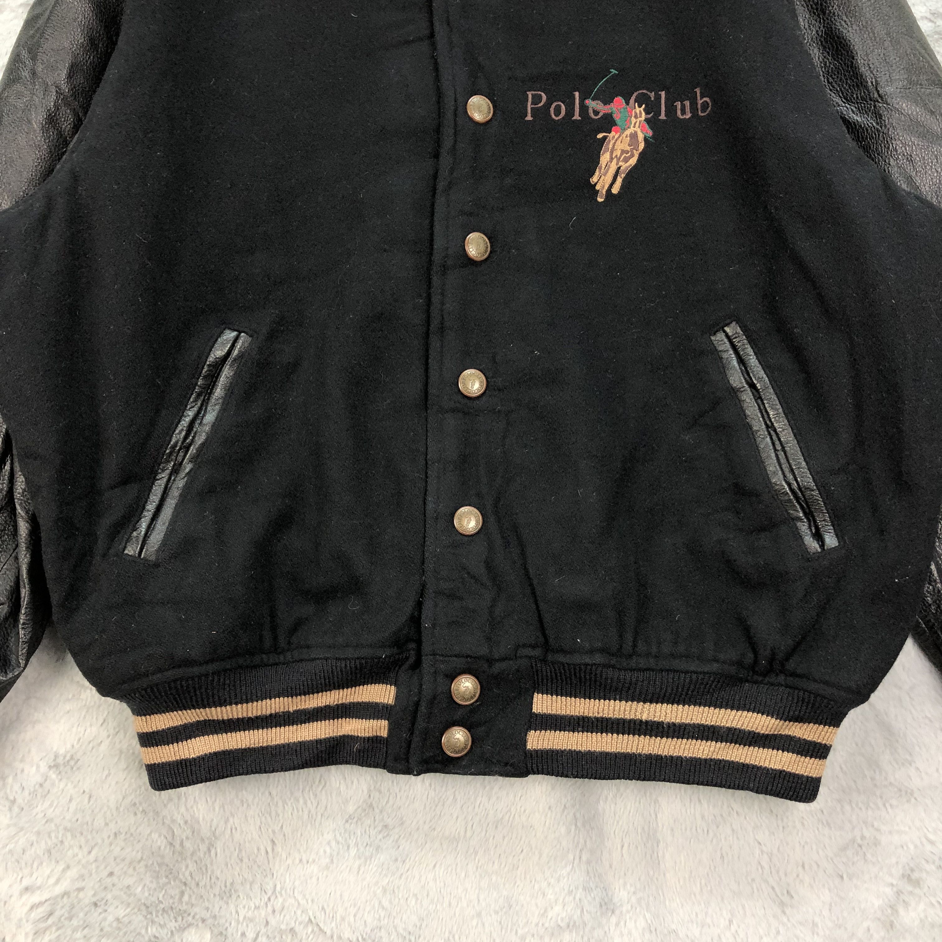Japanese Brand RARE🔥 Polo Club Wool Leather Varsity Jacket #4806-171 Size US L / EU 52-54 / 3 - 6 Thumbnail