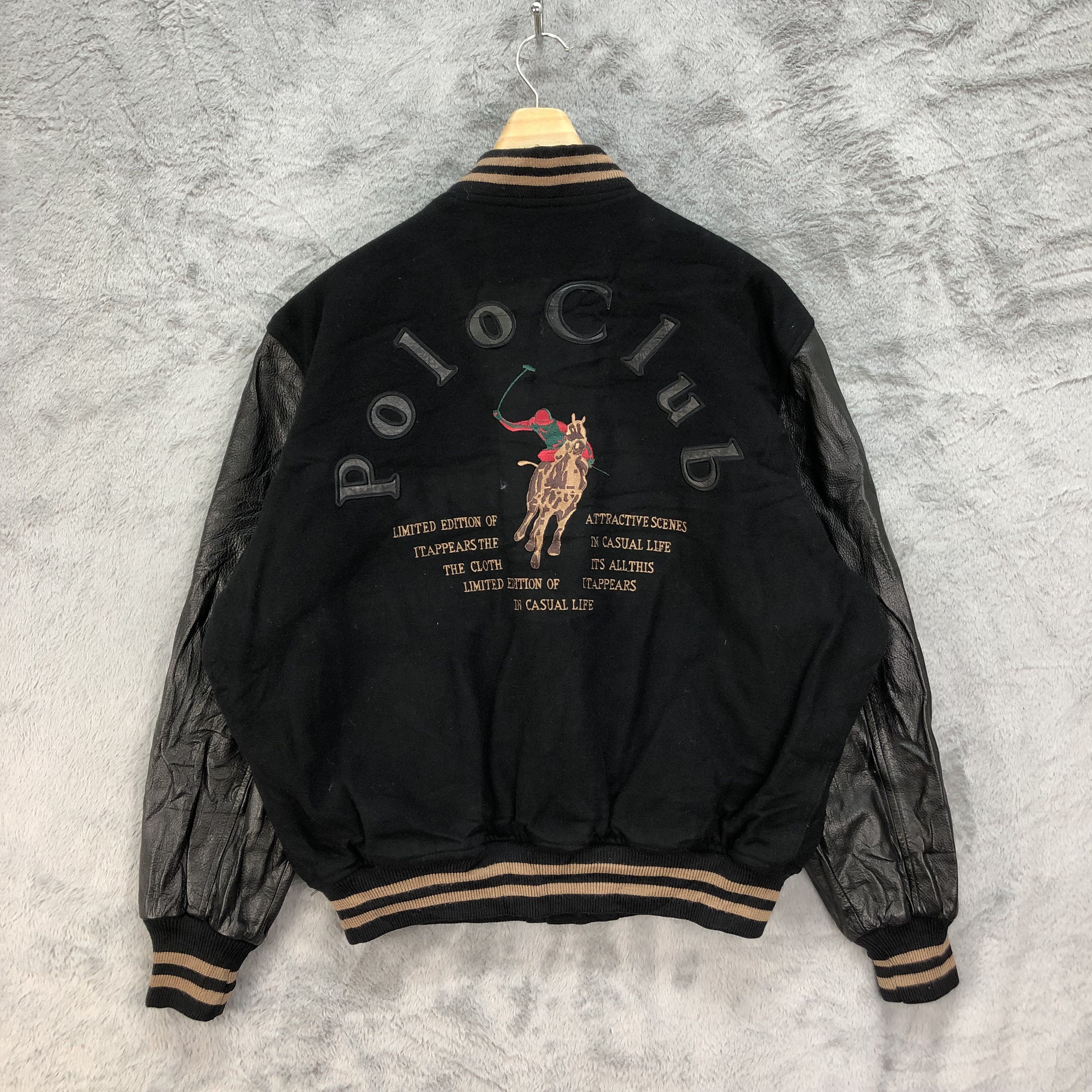Japanese Brand RARE🔥 Polo Club Wool Leather Varsity Jacket #4806-171 Size US L / EU 52-54 / 3 - 1 Thumbnail