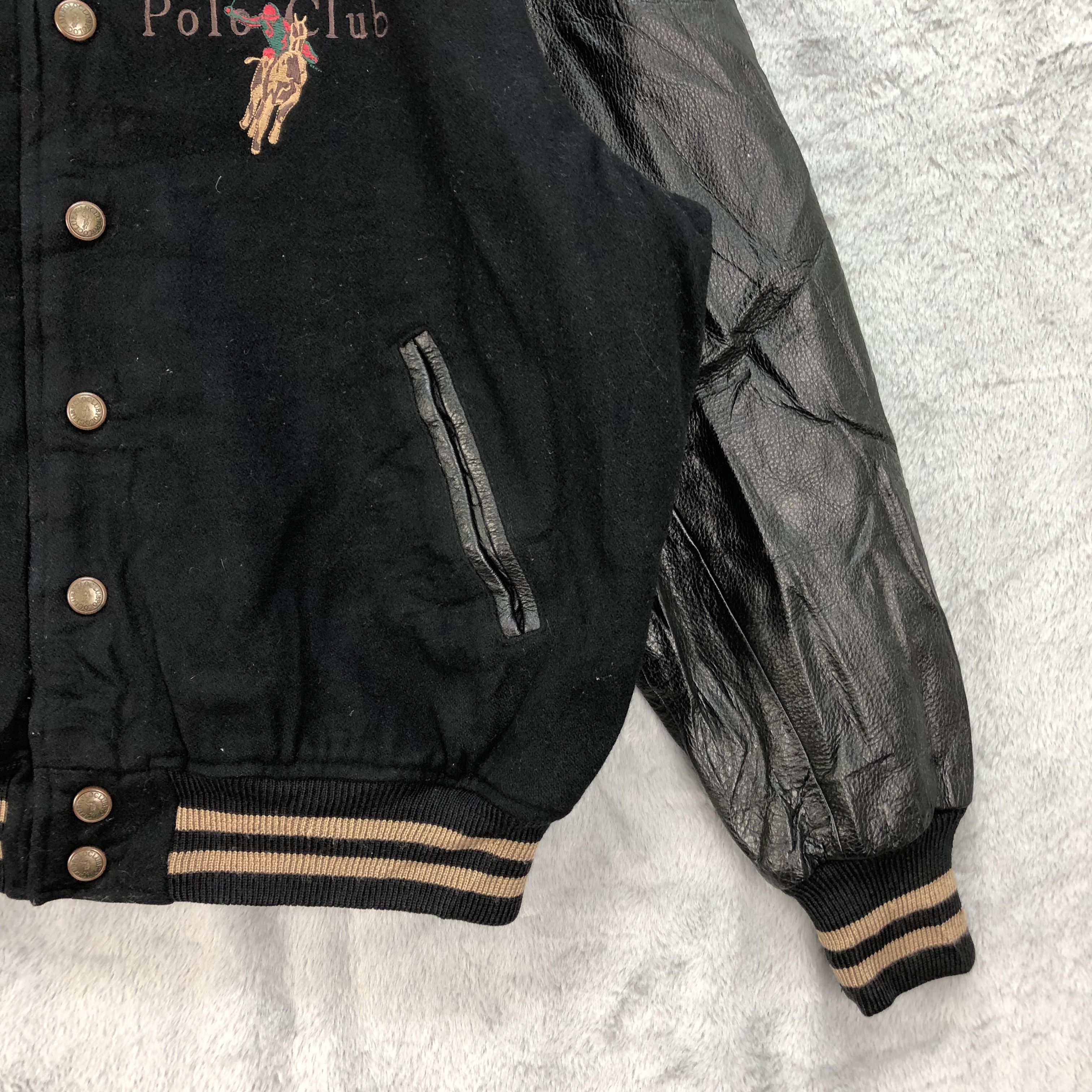 Japanese Brand RARE🔥 Polo Club Wool Leather Varsity Jacket #4806-171 Size US L / EU 52-54 / 3 - 8 Thumbnail