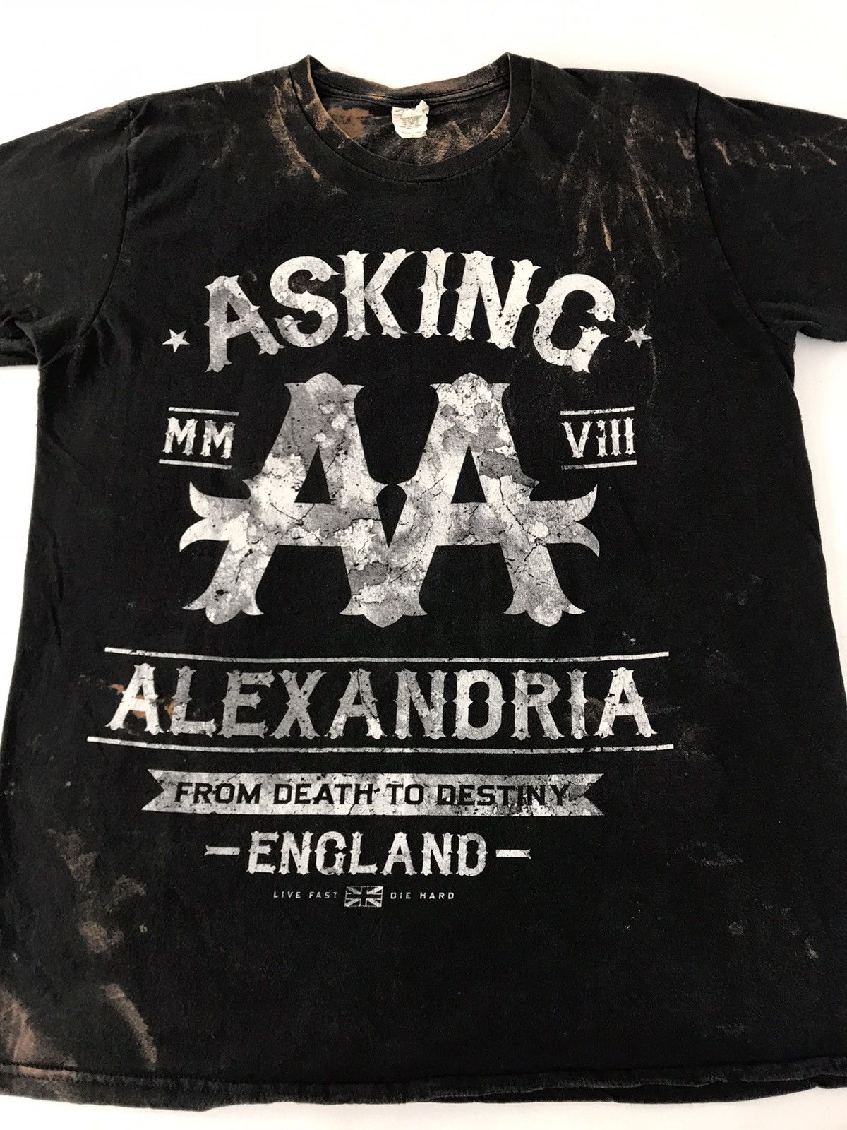 Band Tees Asking Alexandria Death To Destiny England Tie Dye Tee Size US XL / EU 56 / 4 - 2 Thumbnail