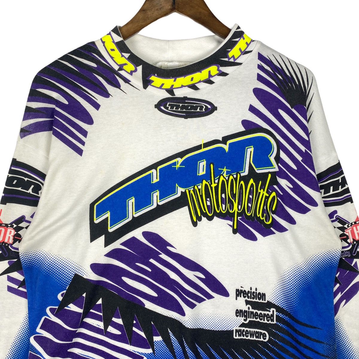 Fox Racing × Honda × Sports Specialties Vintage 1994 Thor Motosports Motocross Jersey Size US L / EU 52-54 / 3 - 4 Thumbnail