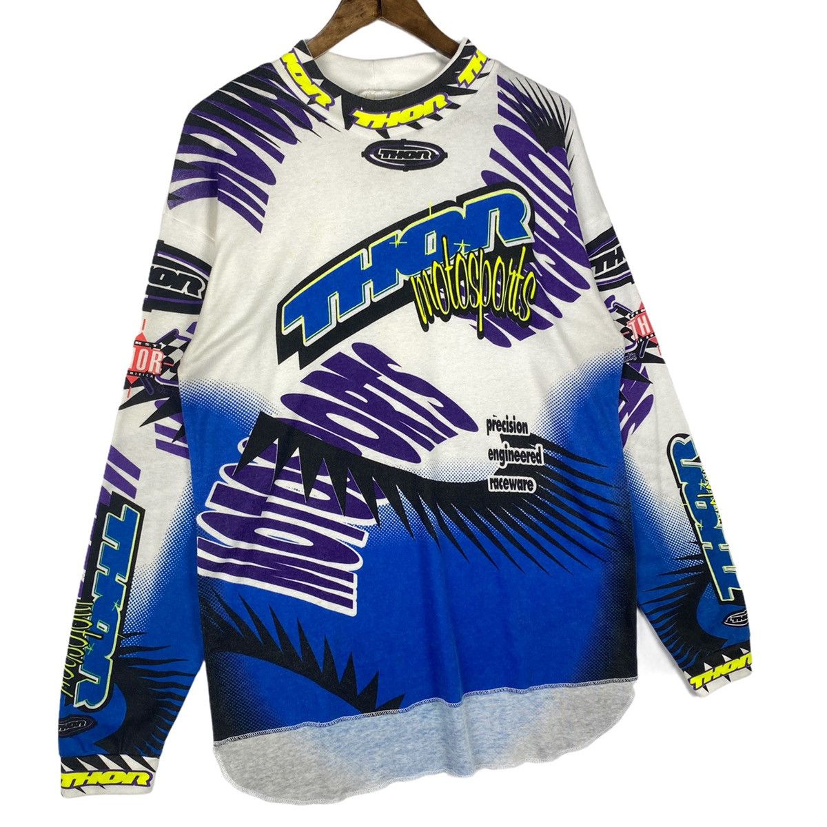 Fox Racing × Honda × Sports Specialties Vintage 1994 Thor Motosports Motocross Jersey Size US L / EU 52-54 / 3 - 6 Thumbnail