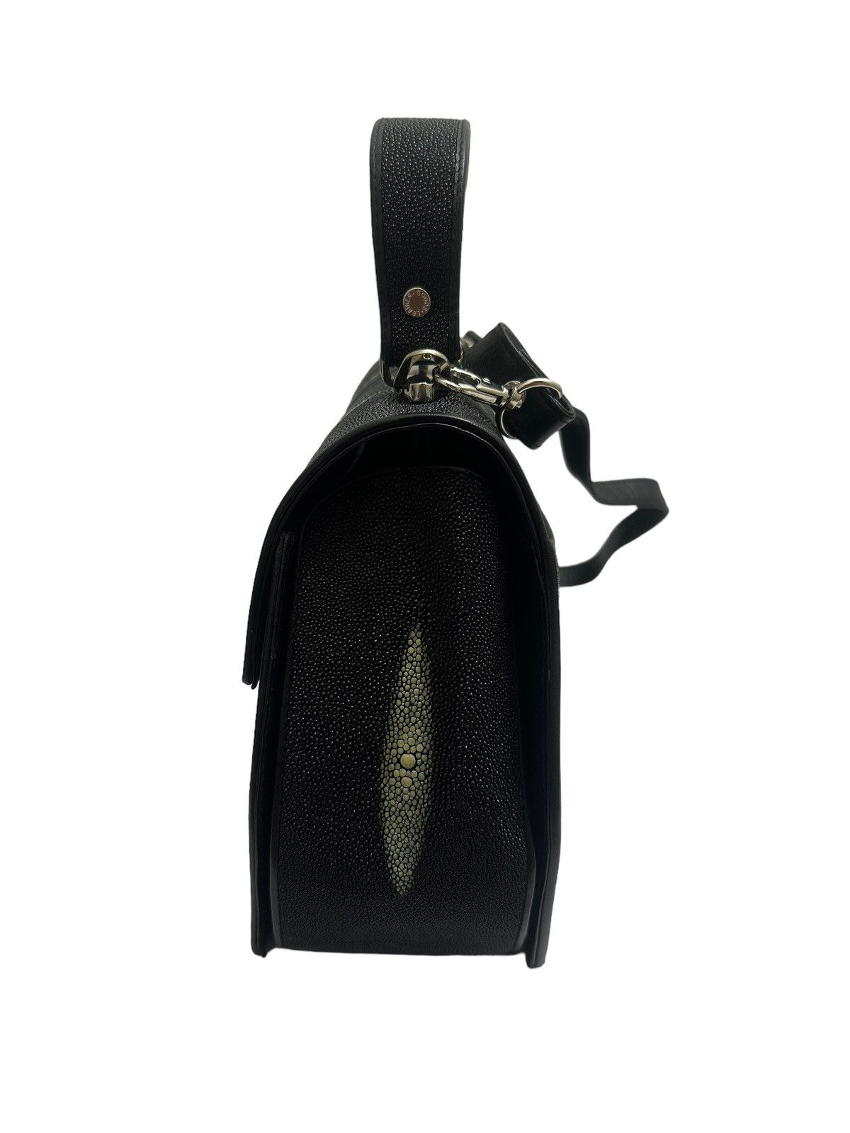 Genuine Leather Vintage Stingray Leather Crossbody Handbag Size ONE SIZE - 4 Thumbnail
