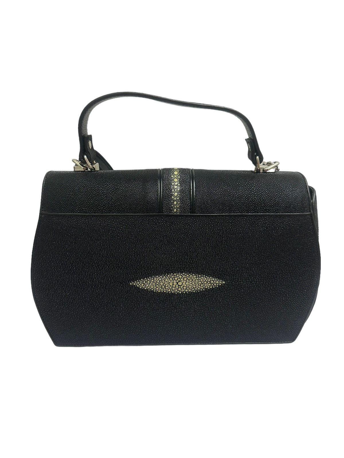 Genuine Leather Vintage Stingray Leather Crossbody Handbag Size ONE SIZE - 3 Thumbnail