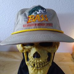 Vintage 1980s Supreme Bass Buster Trucker Snapback Hat Fishing