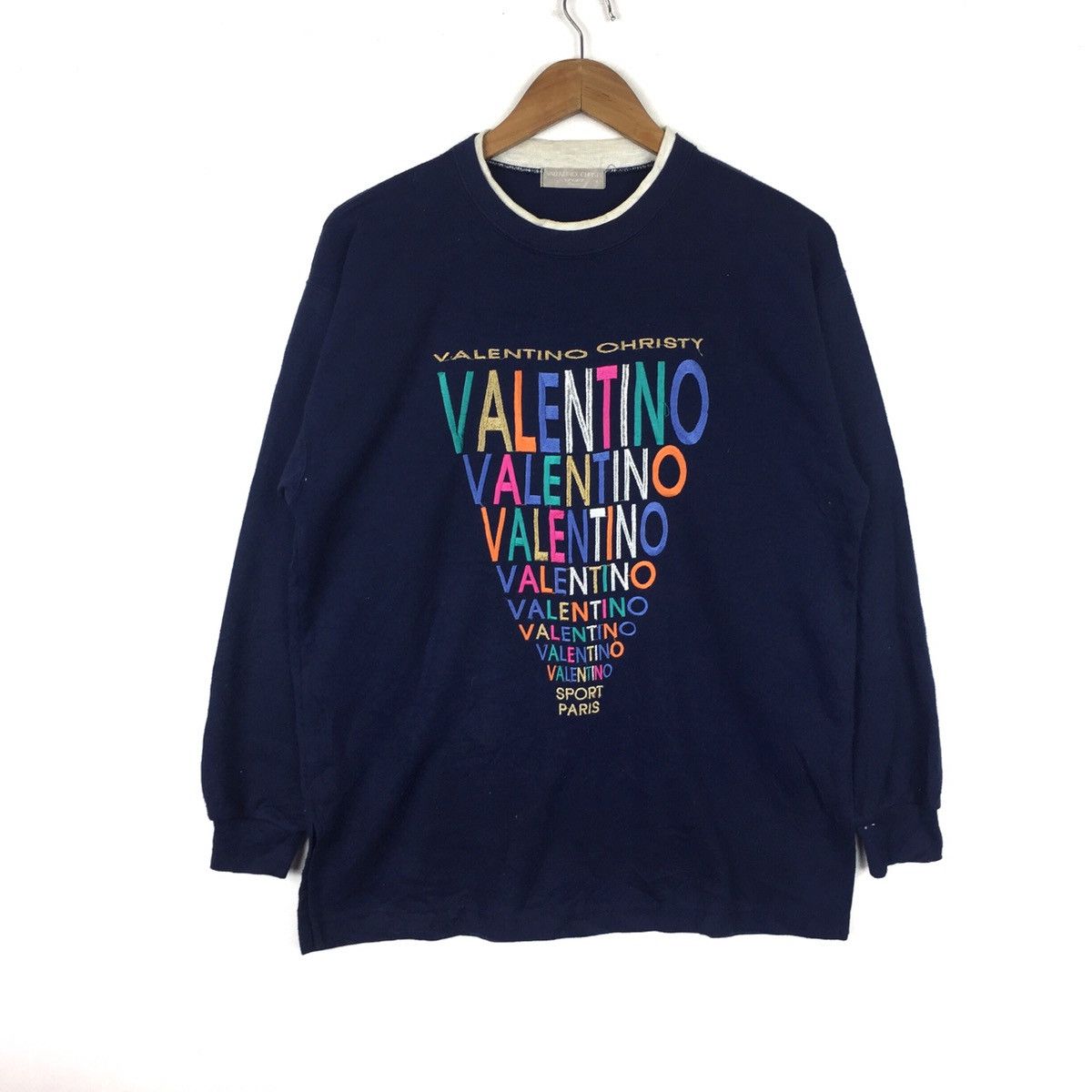 Vintage Valentino christy Sweatshirt Casual Jumper Streetwear Size US L / EU 52-54 / 3 - 1 Thumbnail