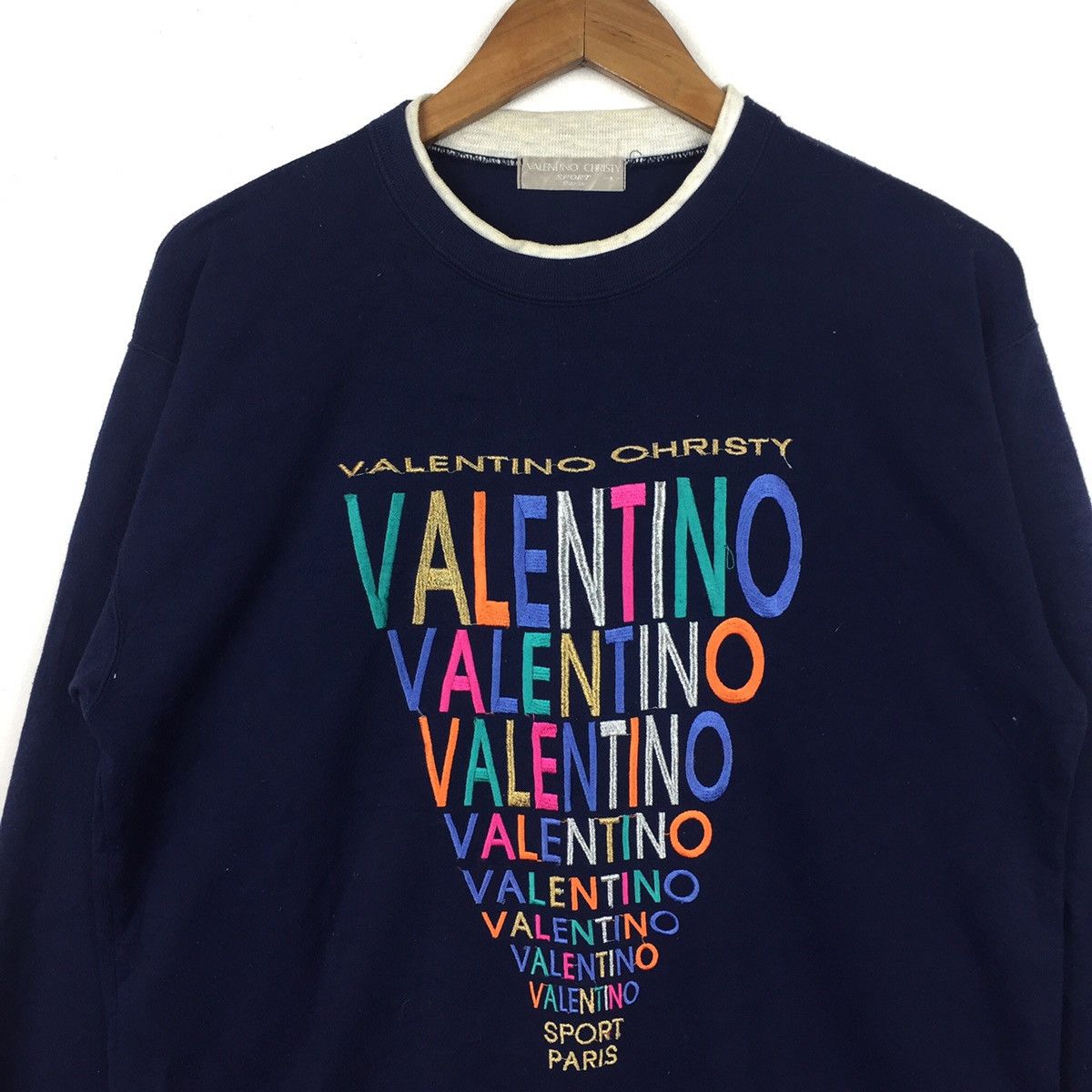 Vintage Valentino christy Sweatshirt Casual Jumper Streetwear Size US L / EU 52-54 / 3 - 2 Thumbnail