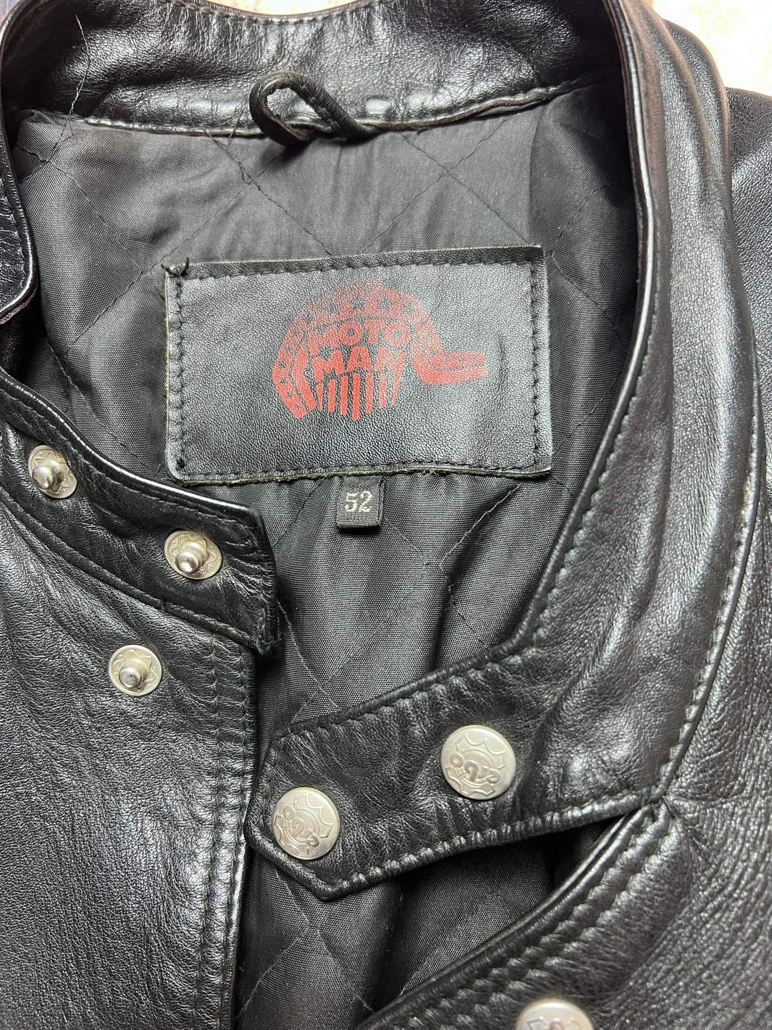 Vintage Moto Man motorcycle leather jacket Size US L / EU 52-54 / 3 - 5 Thumbnail