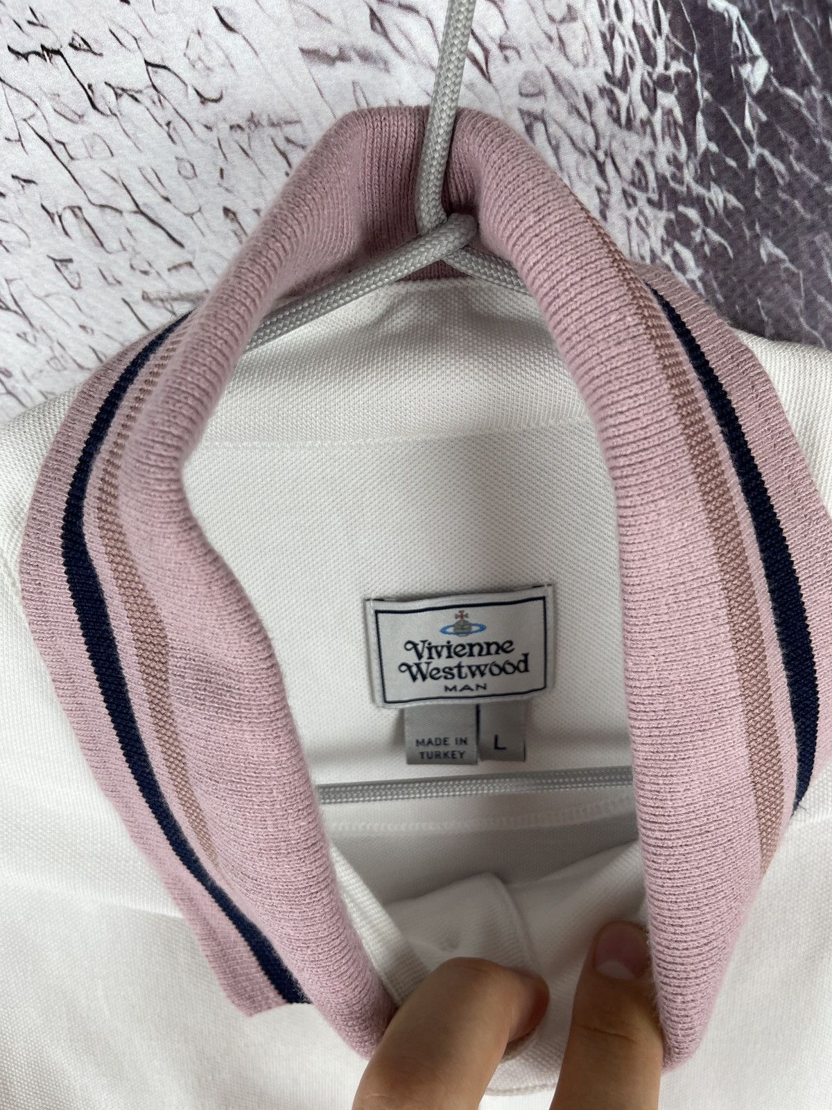 Vivienne Westwood Vivienne Westwood white pink collar polo tee shirt logo Size US L / EU 52-54 / 3 - 8 Thumbnail