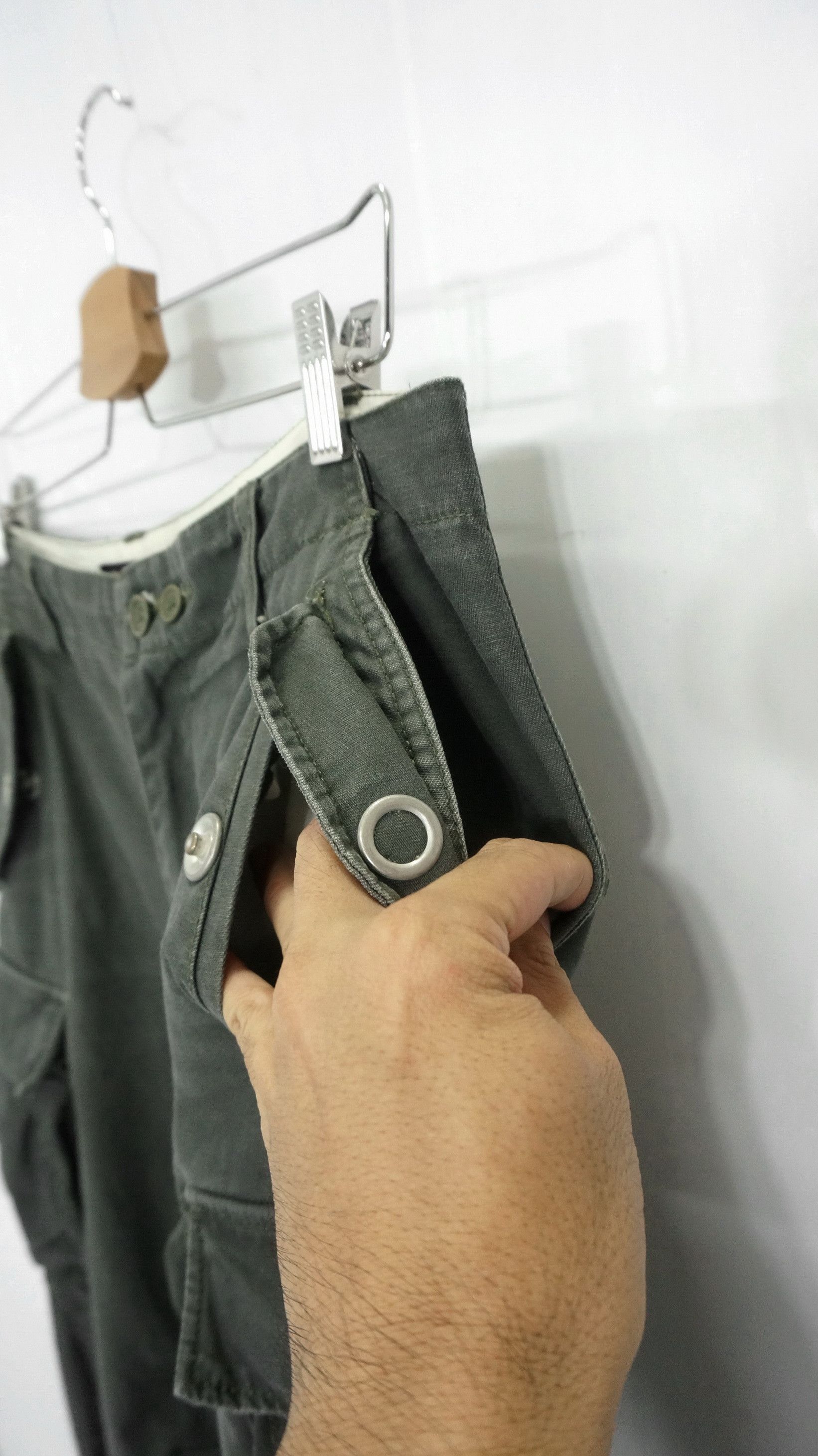 Japanese Brand Vintage JUNGLE STORM Faded Dark Green Tactical Cargo Pants Size US 33 - 9 Thumbnail