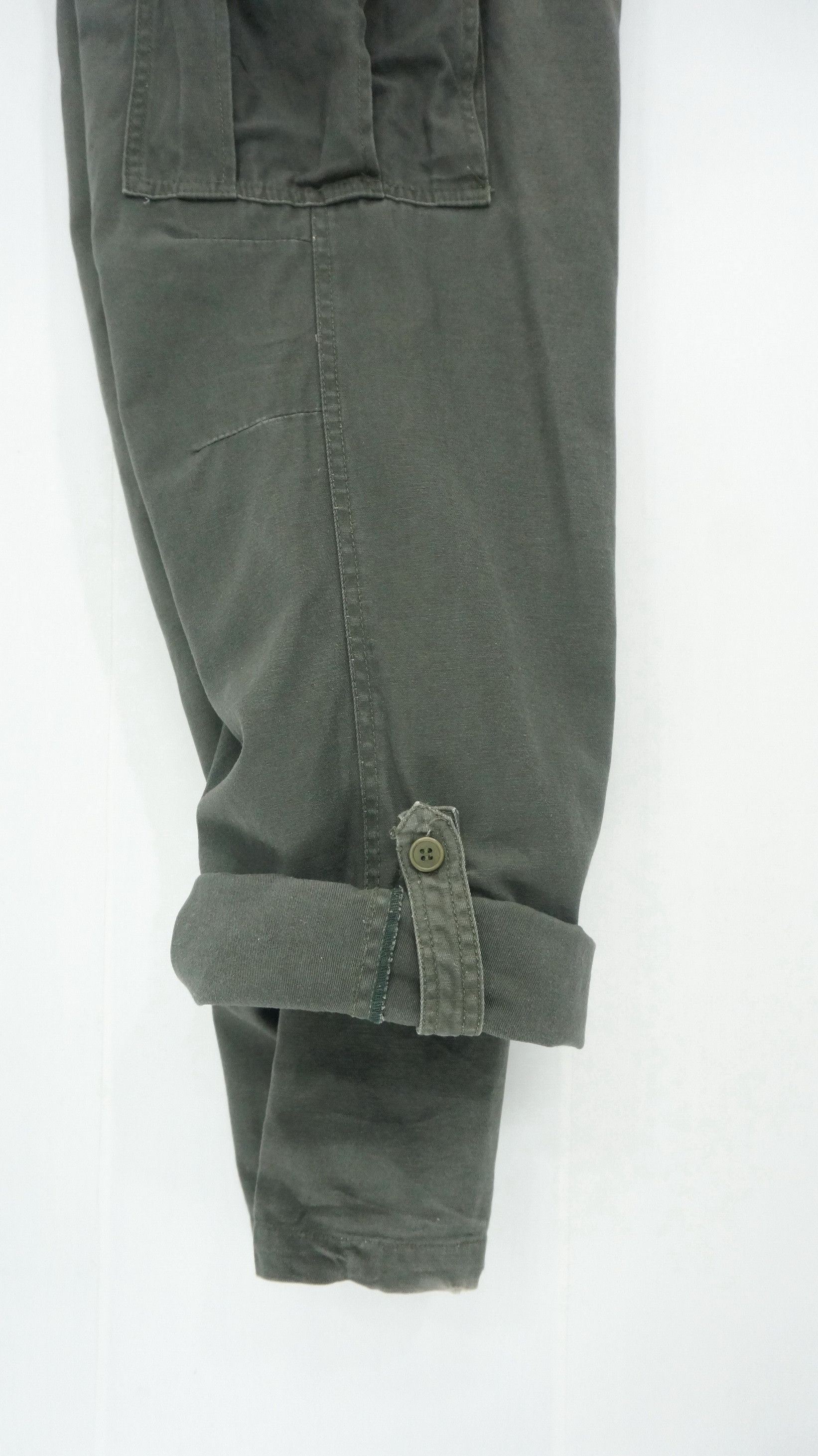 Japanese Brand Vintage JUNGLE STORM Faded Dark Green Tactical Cargo Pants Size US 33 - 11 Thumbnail