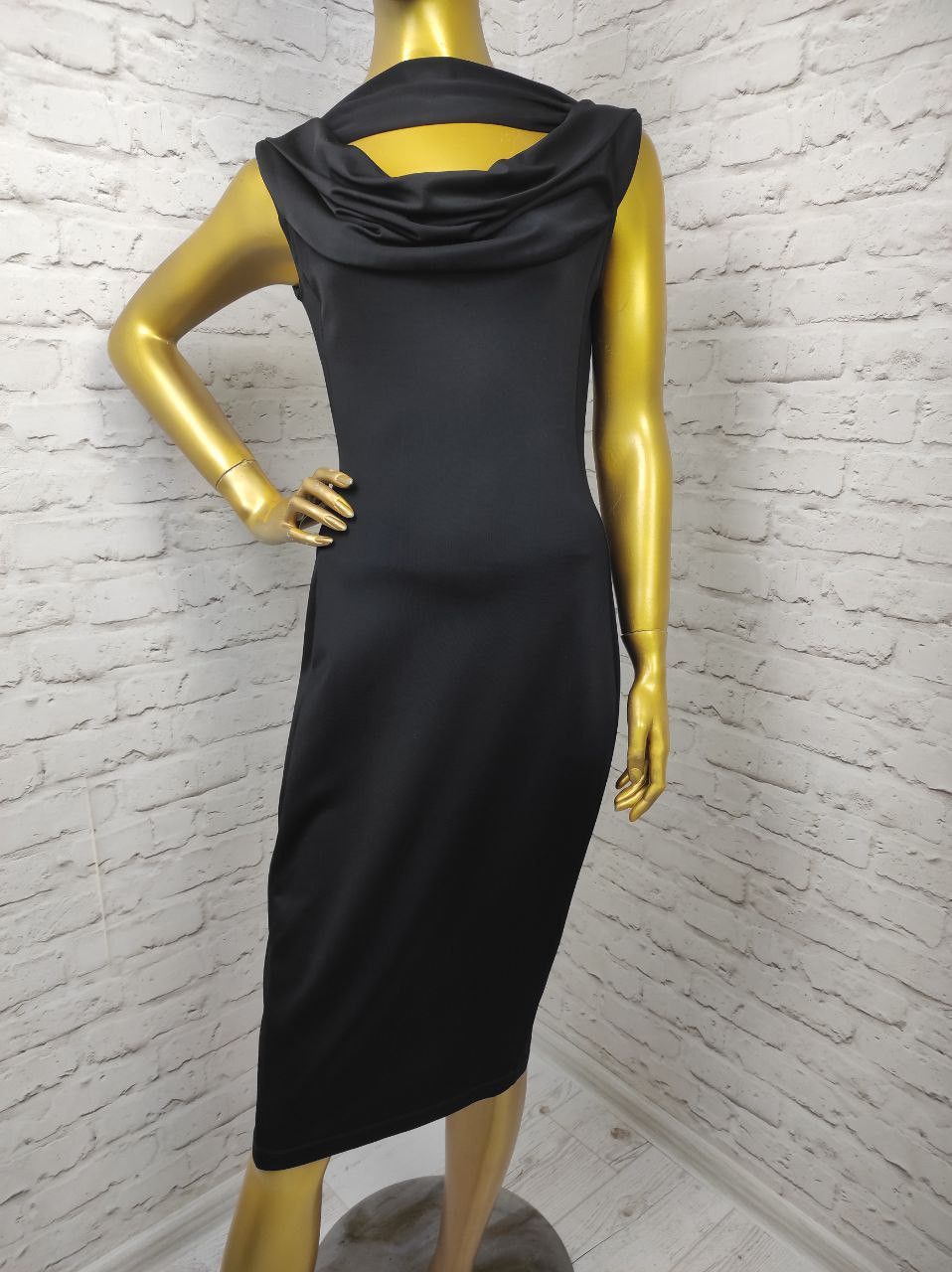 image of Plein Sud Par Faycal Amor Bodycon Evening Dress Sexy Size XL in Satin Black, Women's