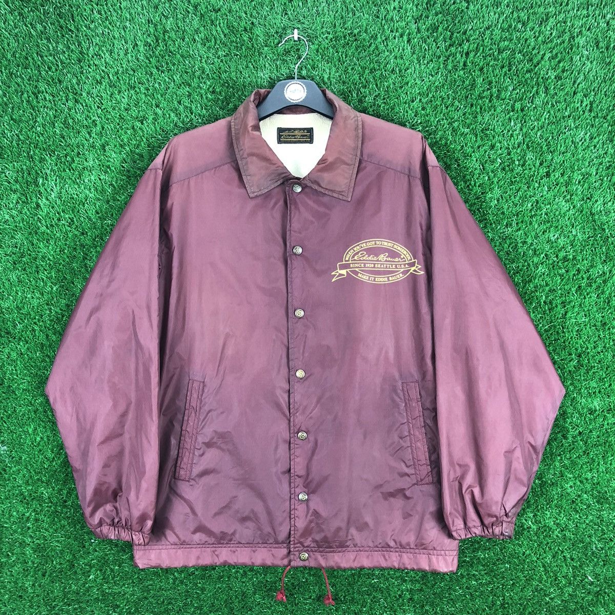 Eddie Bauer Vintage 80's Eddie Bauer Coach Jacket Front Snap Button Size US XXL / EU 58 / 5 - 1 Thumbnail