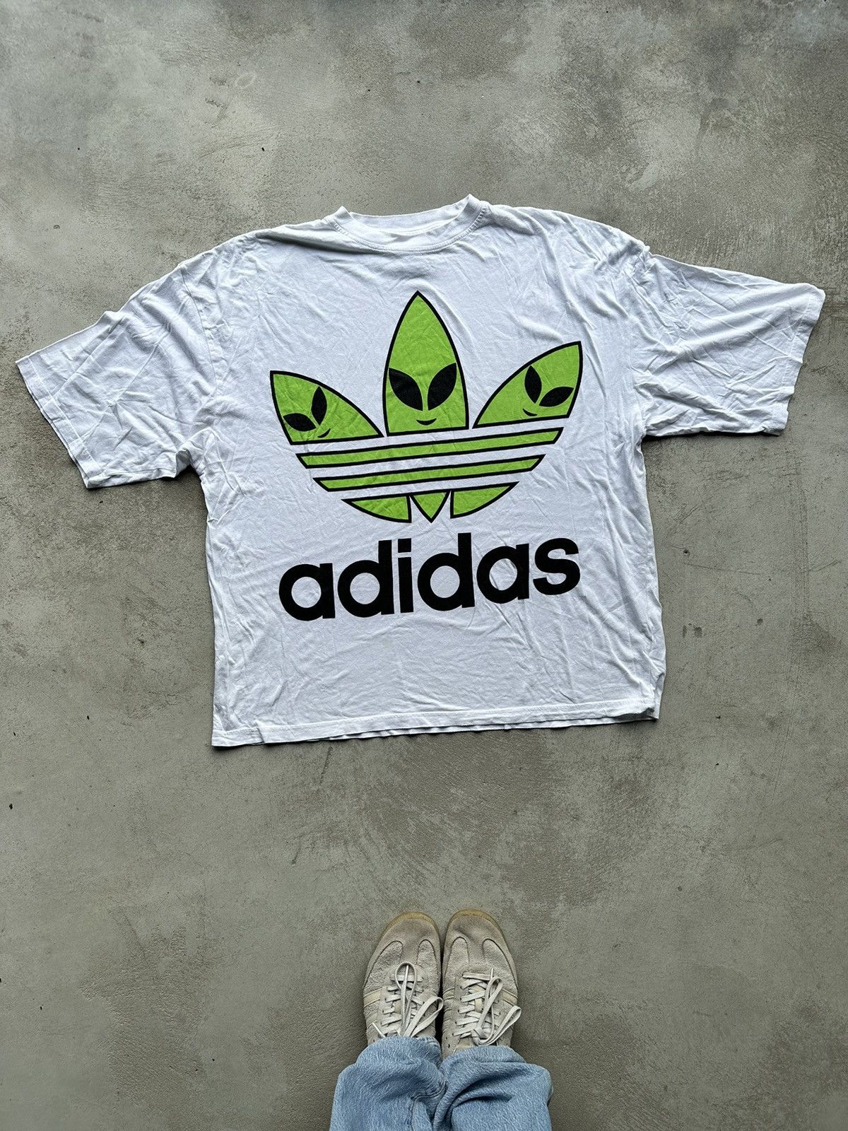 Adidas × Jeremy Scott Adidas x Jeremy Scott Alien Logo Oversized T ...