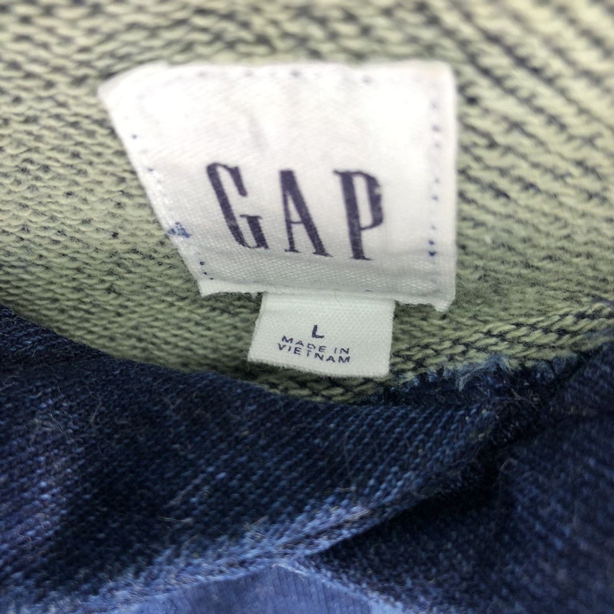 Gap GAP Big Logo Indigo Blue Denim Sweatshirt Hoodie Pullover Size US L / EU 52-54 / 3 - 13 Thumbnail