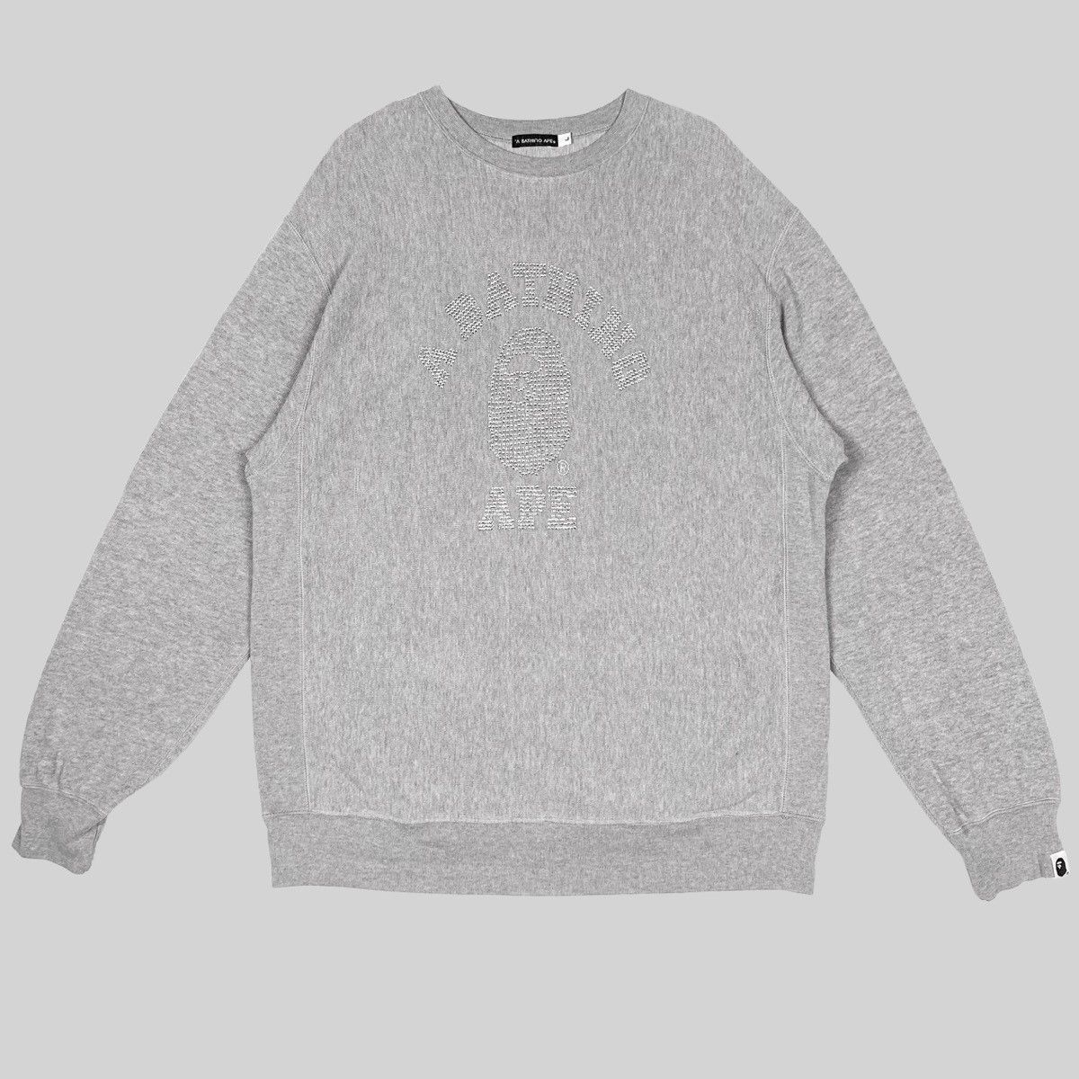 Bape × Nigo × Swarovski A/W 2006 A Bathing Ape Bapexclusive College Logo Sweatshirt Size US L / EU 52-54 / 3 - 3 Thumbnail