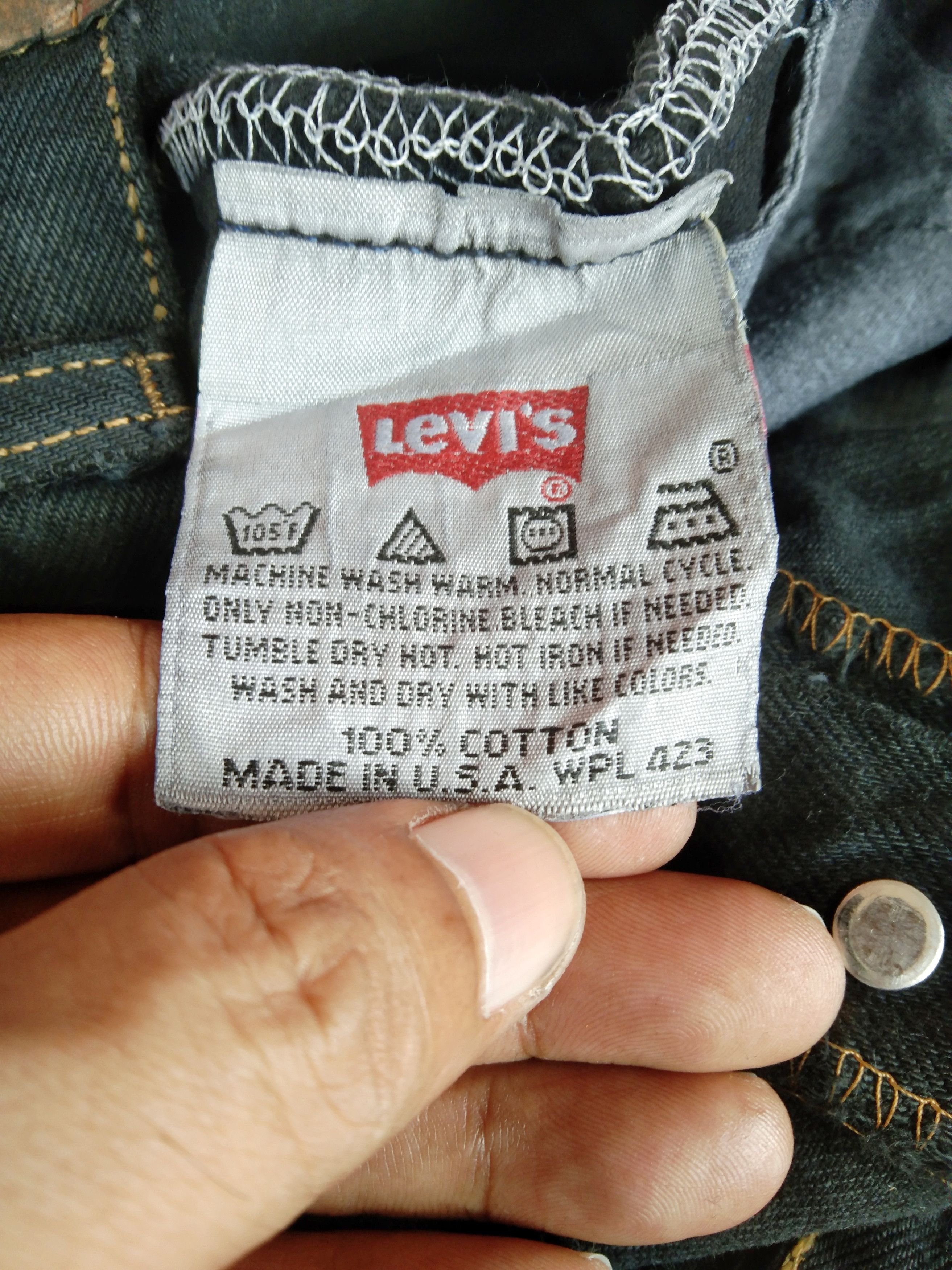 Levi's 90s Vintage Levi's 501 Black Made In USA Jeans 36x30 Size US 36 / EU 52 - 12 Thumbnail