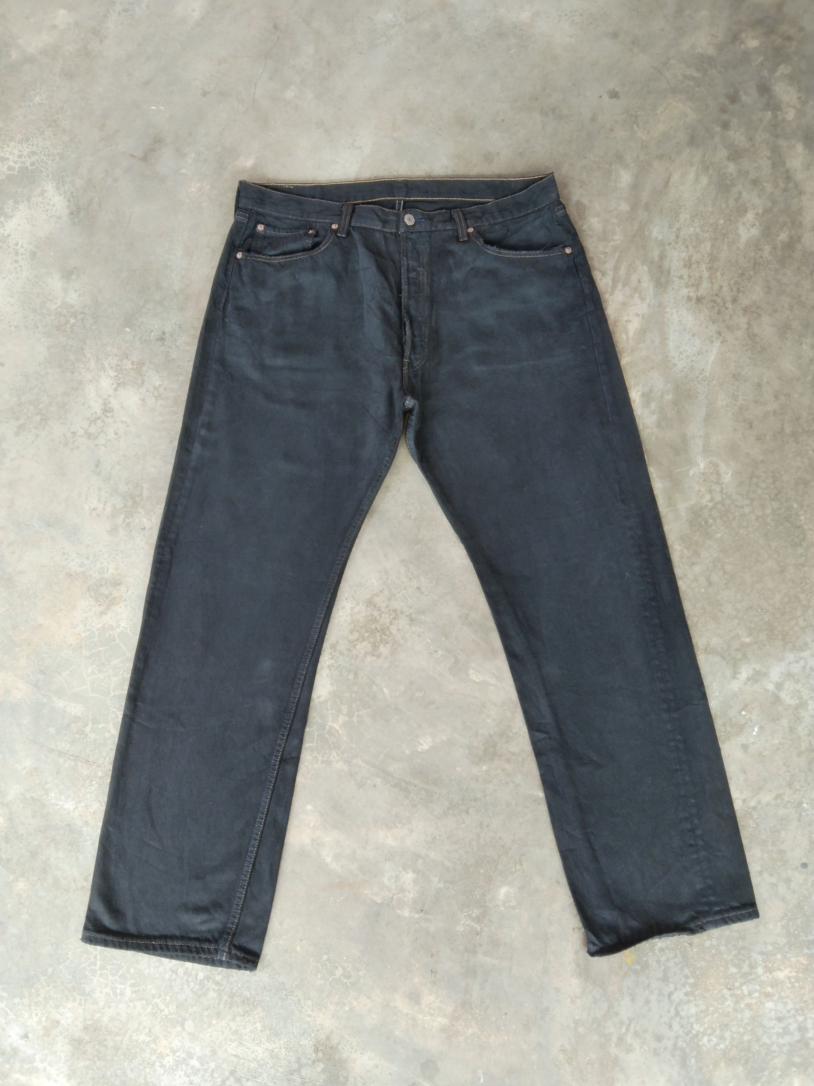 Levi's 90s Vintage Levi's 501 Black Made In USA Jeans 36x30 Size US 36 / EU 52 - 1 Thumbnail