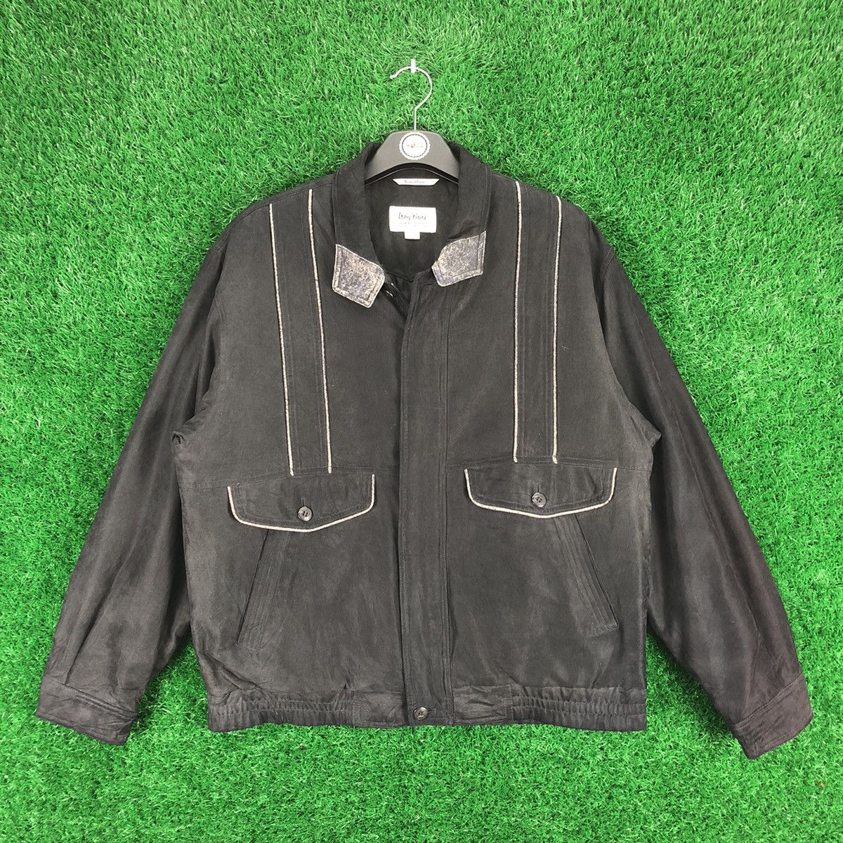Japanese Brand Vintagw 80's Work Casual Zipper Jacket by Troy Bros Size US L / EU 52-54 / 3 - 1 Thumbnail