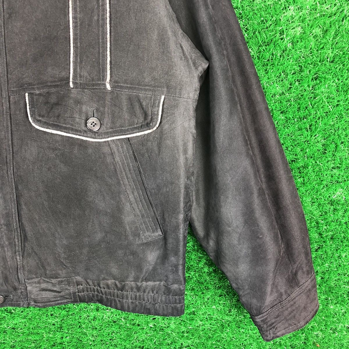 Japanese Brand Vintagw 80's Work Casual Zipper Jacket by Troy Bros Size US L / EU 52-54 / 3 - 3 Thumbnail