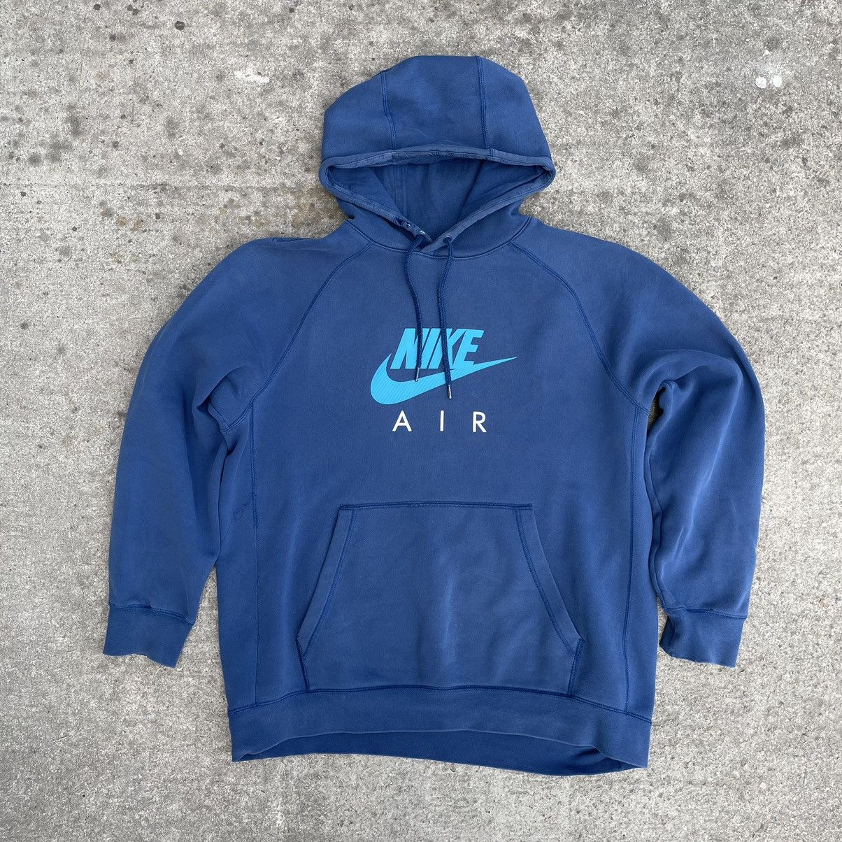 90s-00'S Nike Nylon Hoodie, Men's Size L (approx.) Nylon Blue type light blue Vintage Second Hand