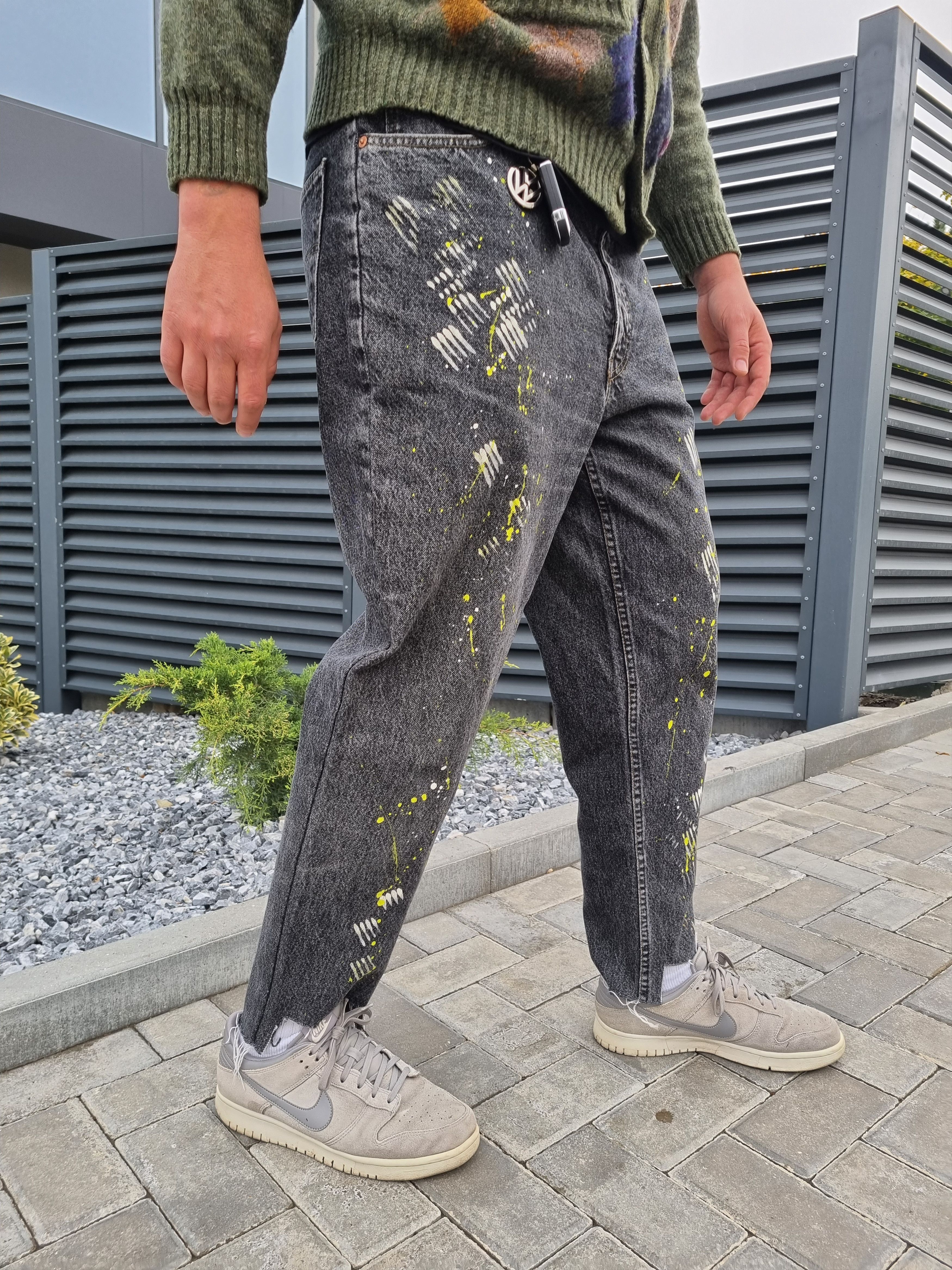 Levi's × Levi's Vintage Clothing 90s Rare LEVIS Custom made Painter Pants Jeans Black Size US 33 - 3 Thumbnail