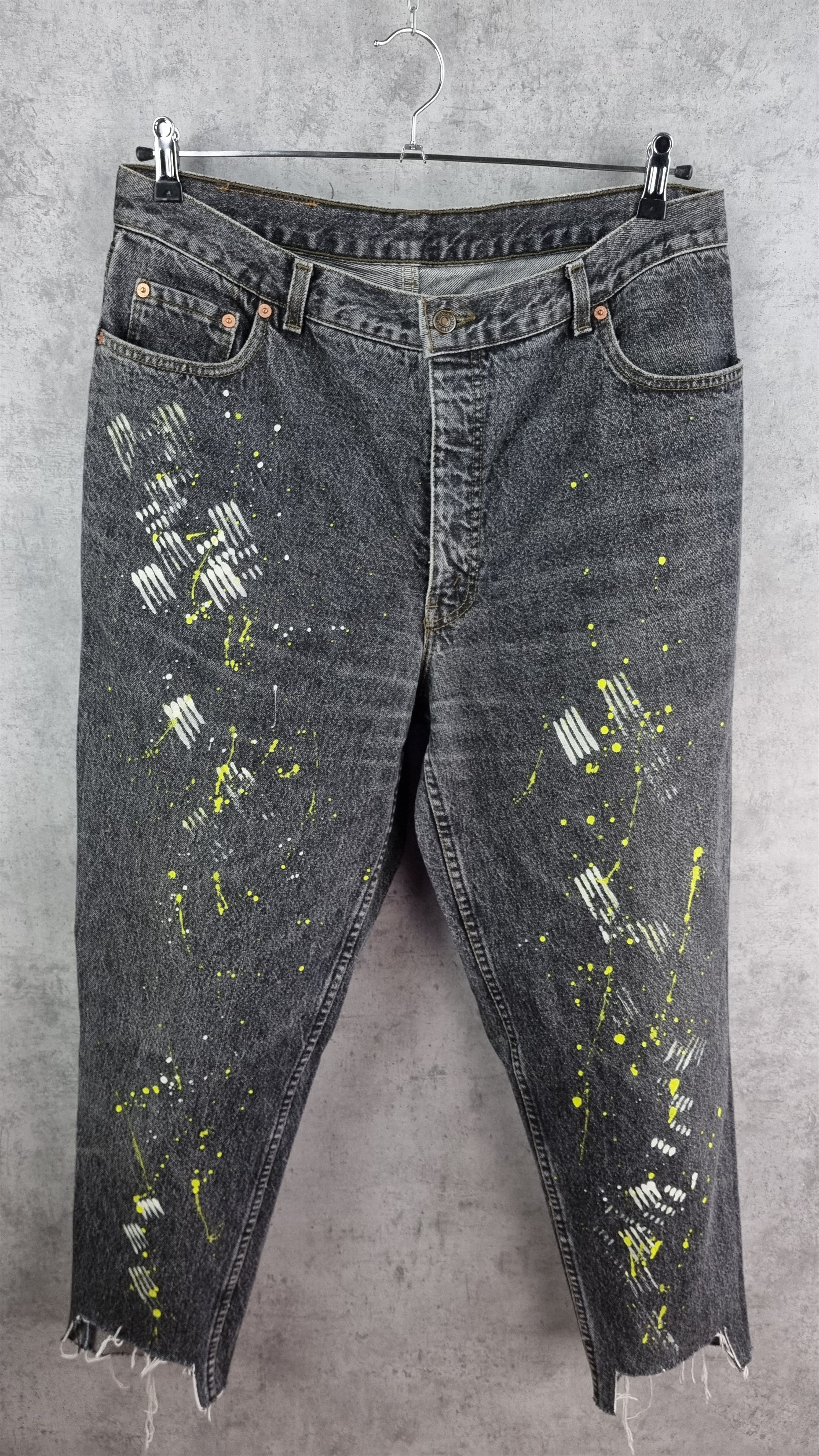 Levi's × Levi's Vintage Clothing 90s Rare LEVIS Custom made Painter Pants Jeans Black Size US 33 - 5 Thumbnail