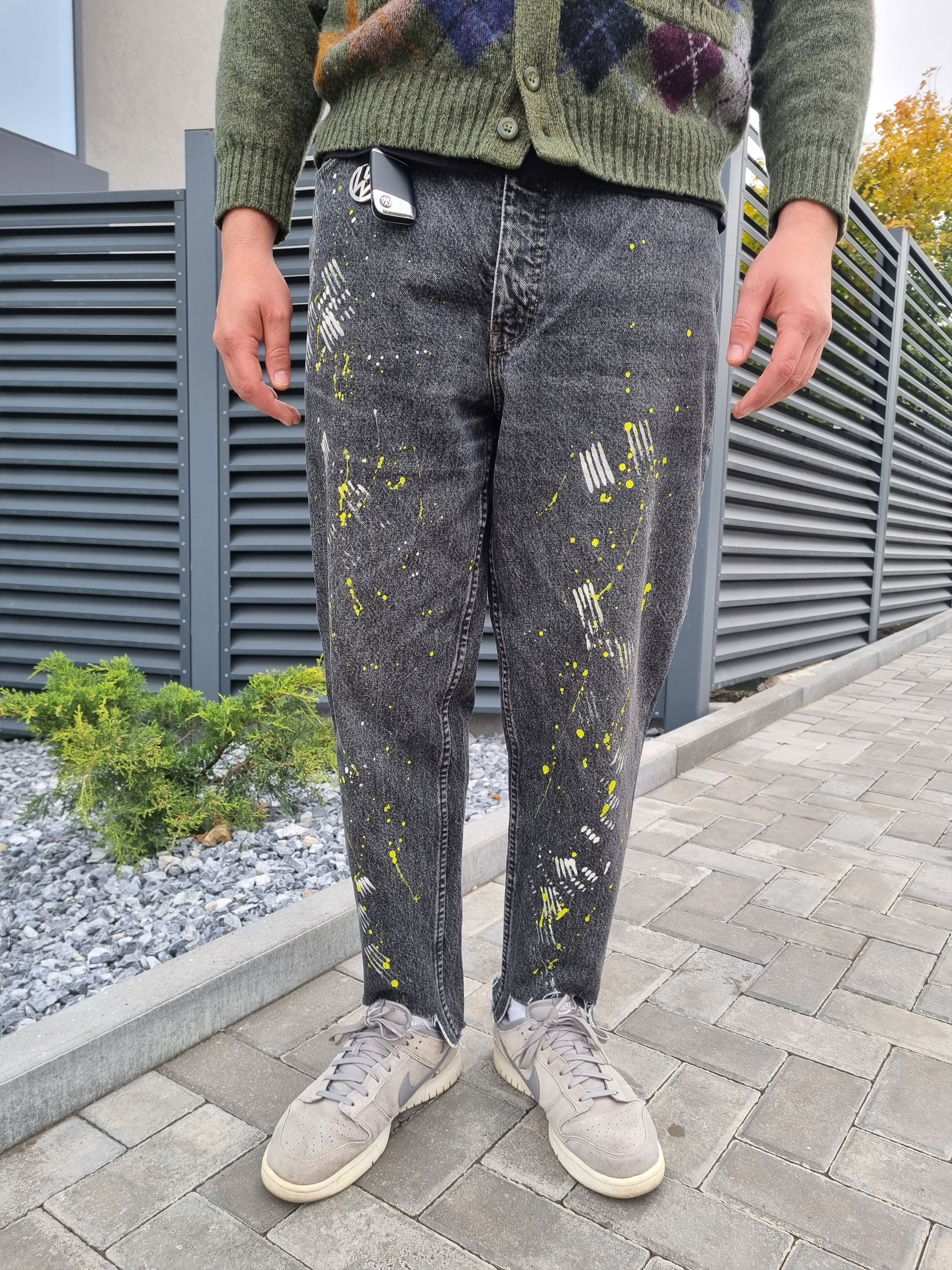 Levi's × Levi's Vintage Clothing 90s Rare LEVIS Custom made Painter Pants Jeans Black Size US 33 - 21 Thumbnail