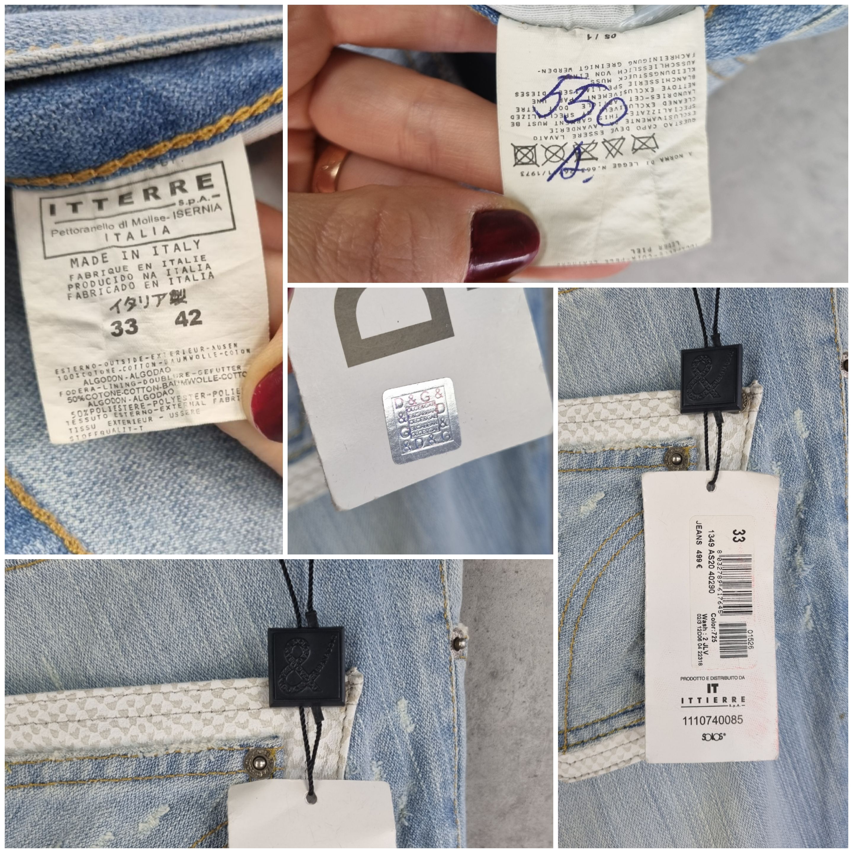 Dolce & Gabbana New Dolce and Gabbana Ripped Italy made Denim Jeans Size US 33 - 11 Thumbnail